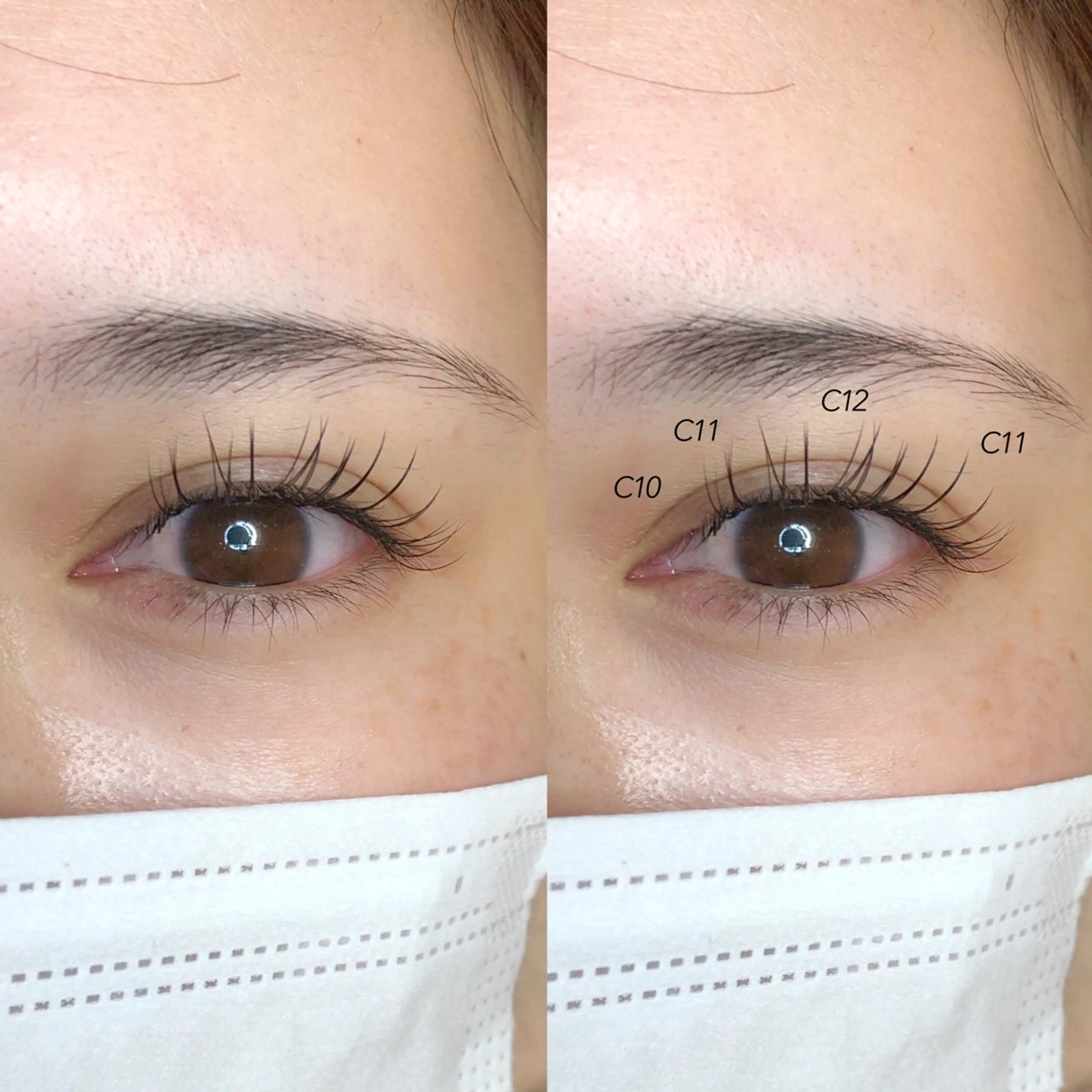 マツエク・マツパ Cカール キュート Jカール ナチュラル MAQUIA 住吉店 コヤナギのマツエク・マツパデザイン