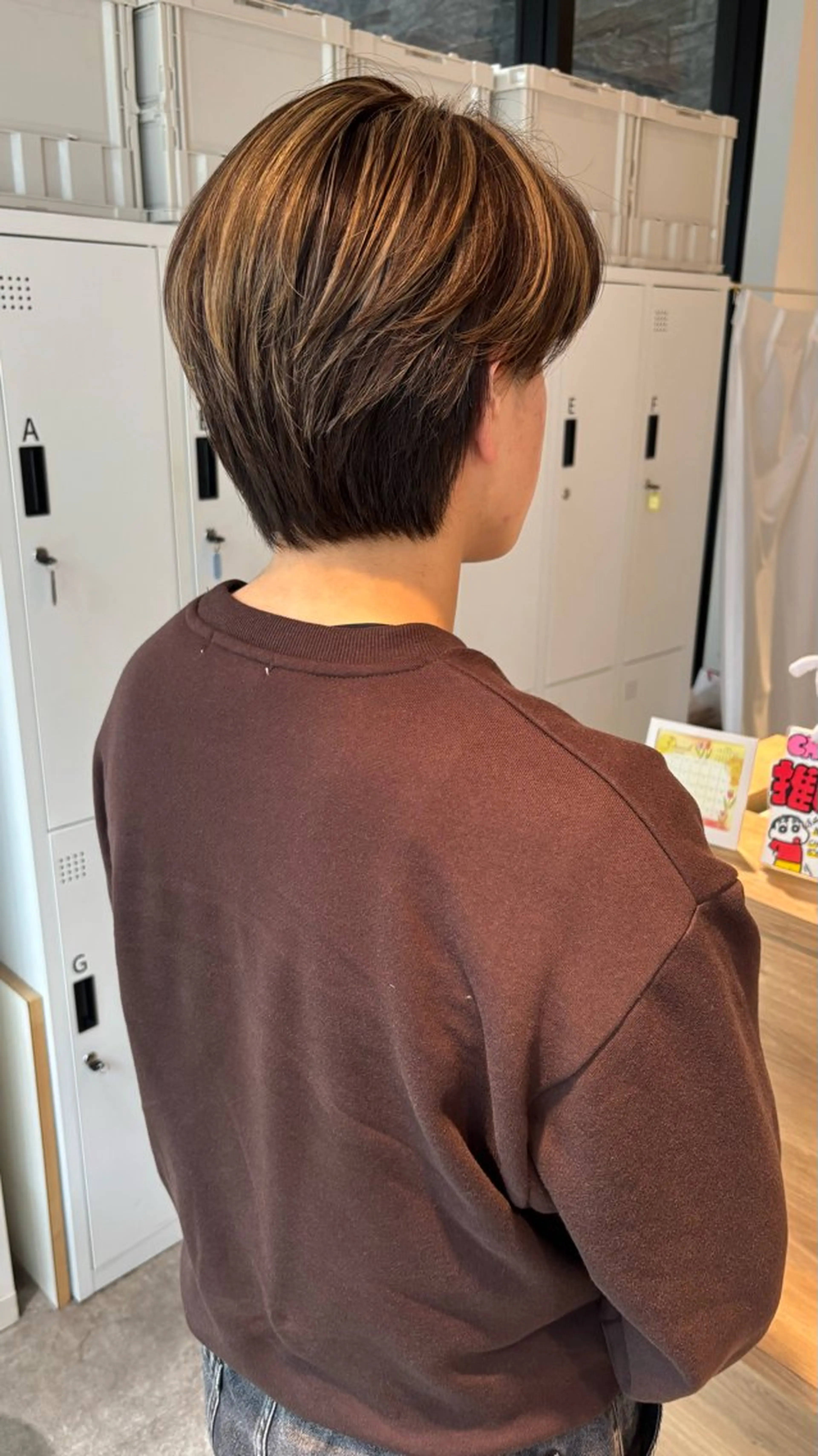 カラー メンズ センターパート メンズハイライト ハイライトカラー non .のヘアスタイル