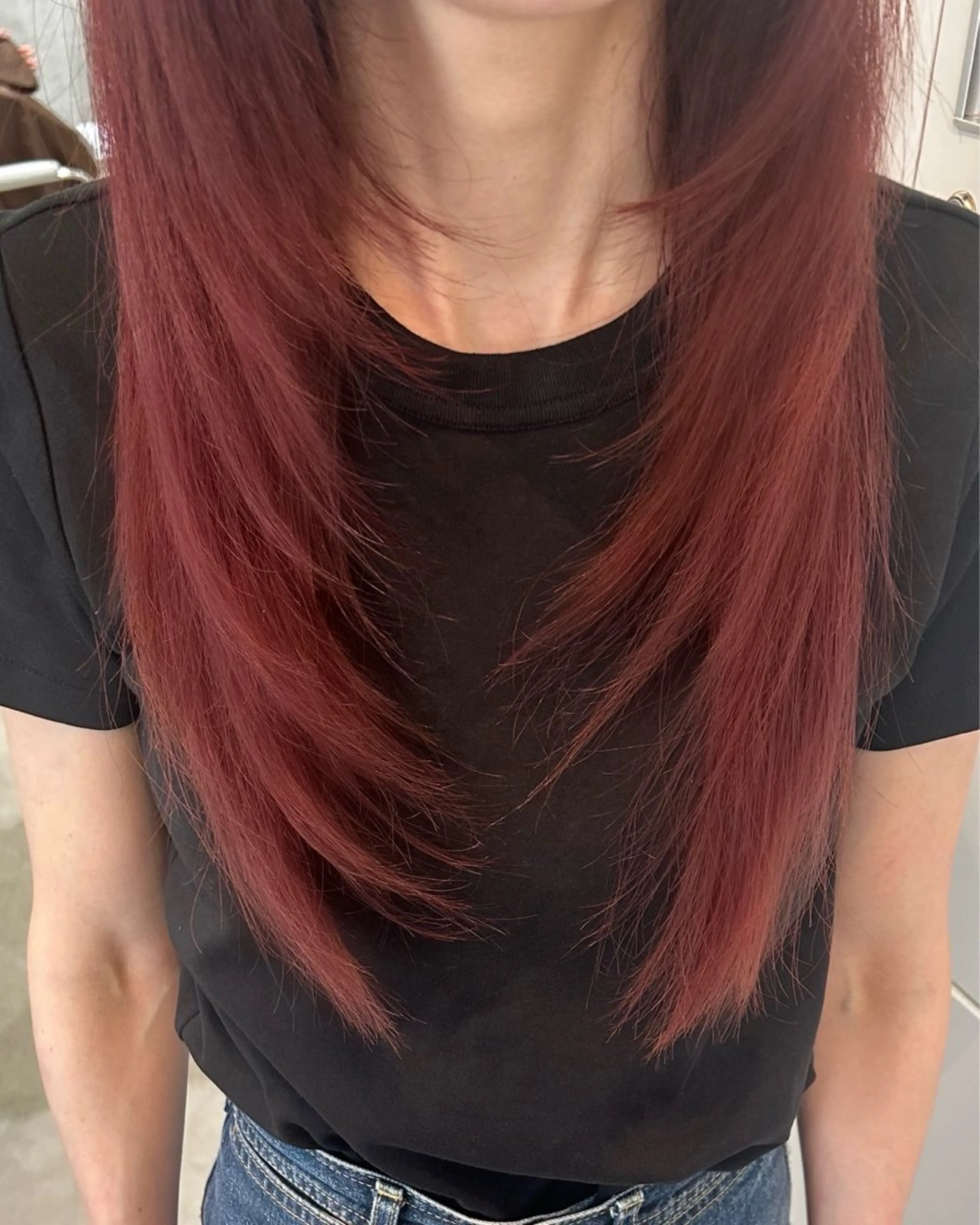 ロング ハイレイヤー レイヤーカット カット ヘアカラー トリートメント RUKA🩰透明感 寒色カラー/レイヤーのヘアスタイル