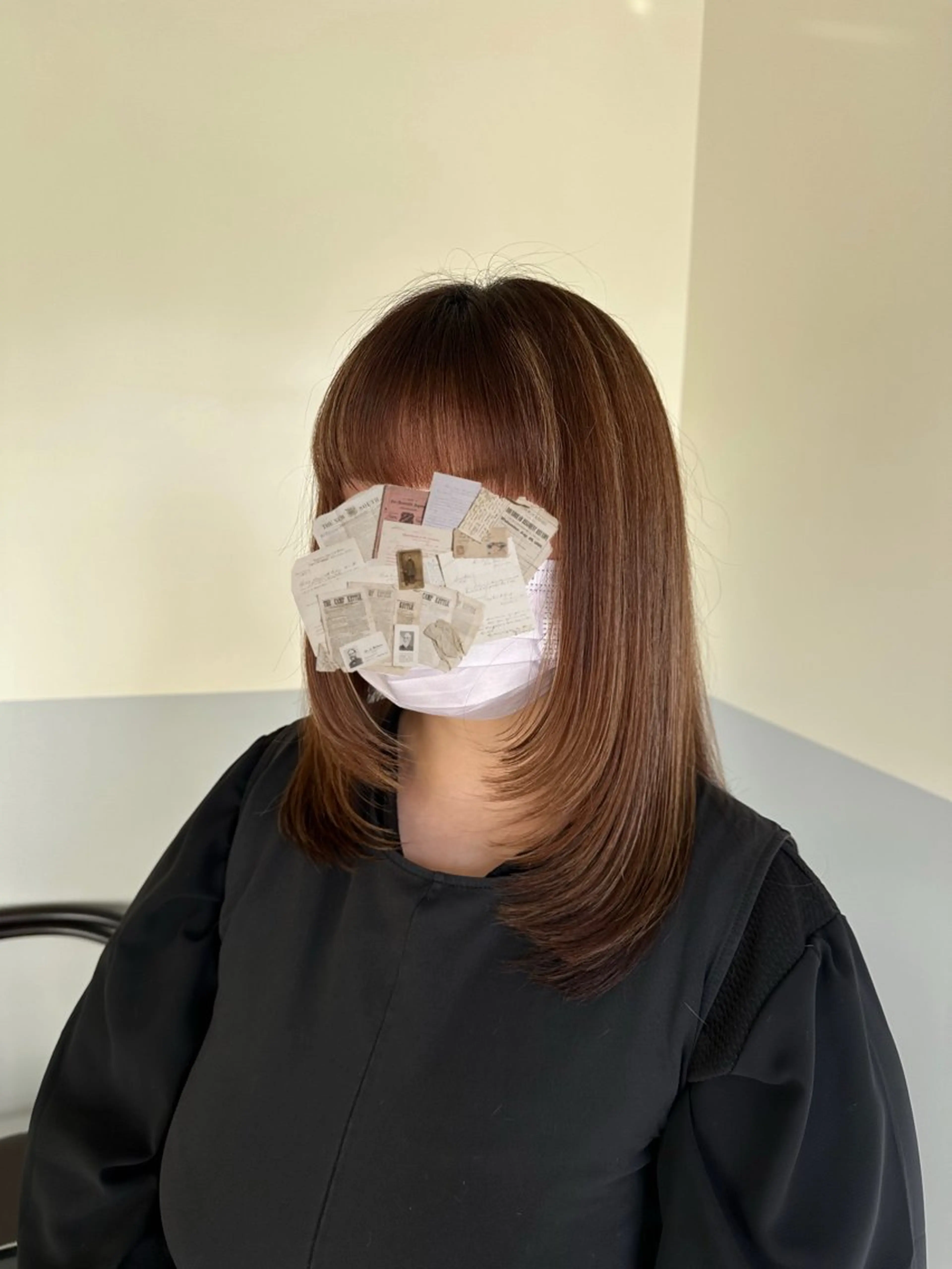 ミディアム レイヤーカット 三浦 彩那のヘアスタイル