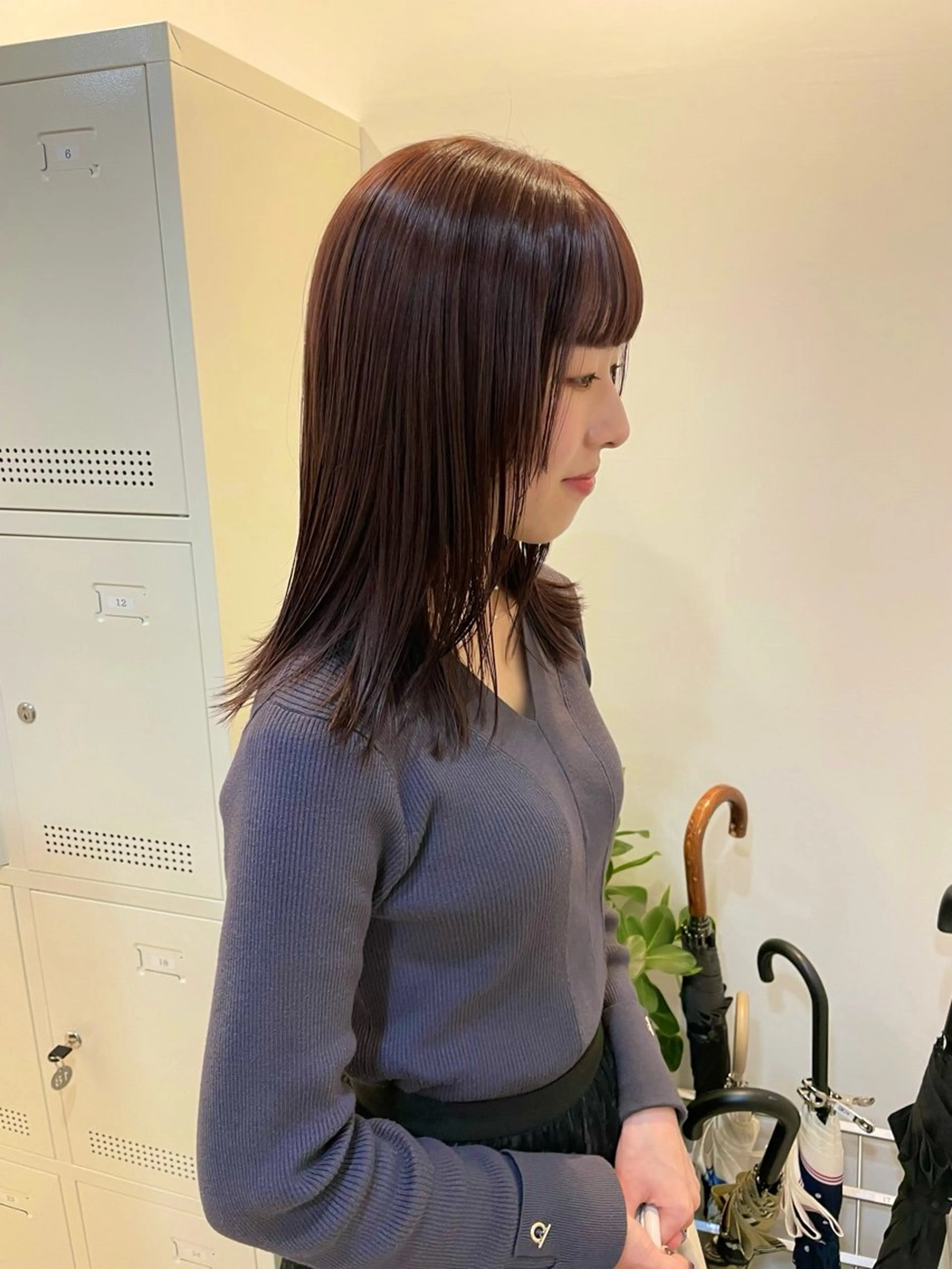 ミディアム カット ヘアカラー トリートメント 東京の技術を 京都で✂︎🕊️💖のヘアスタイル