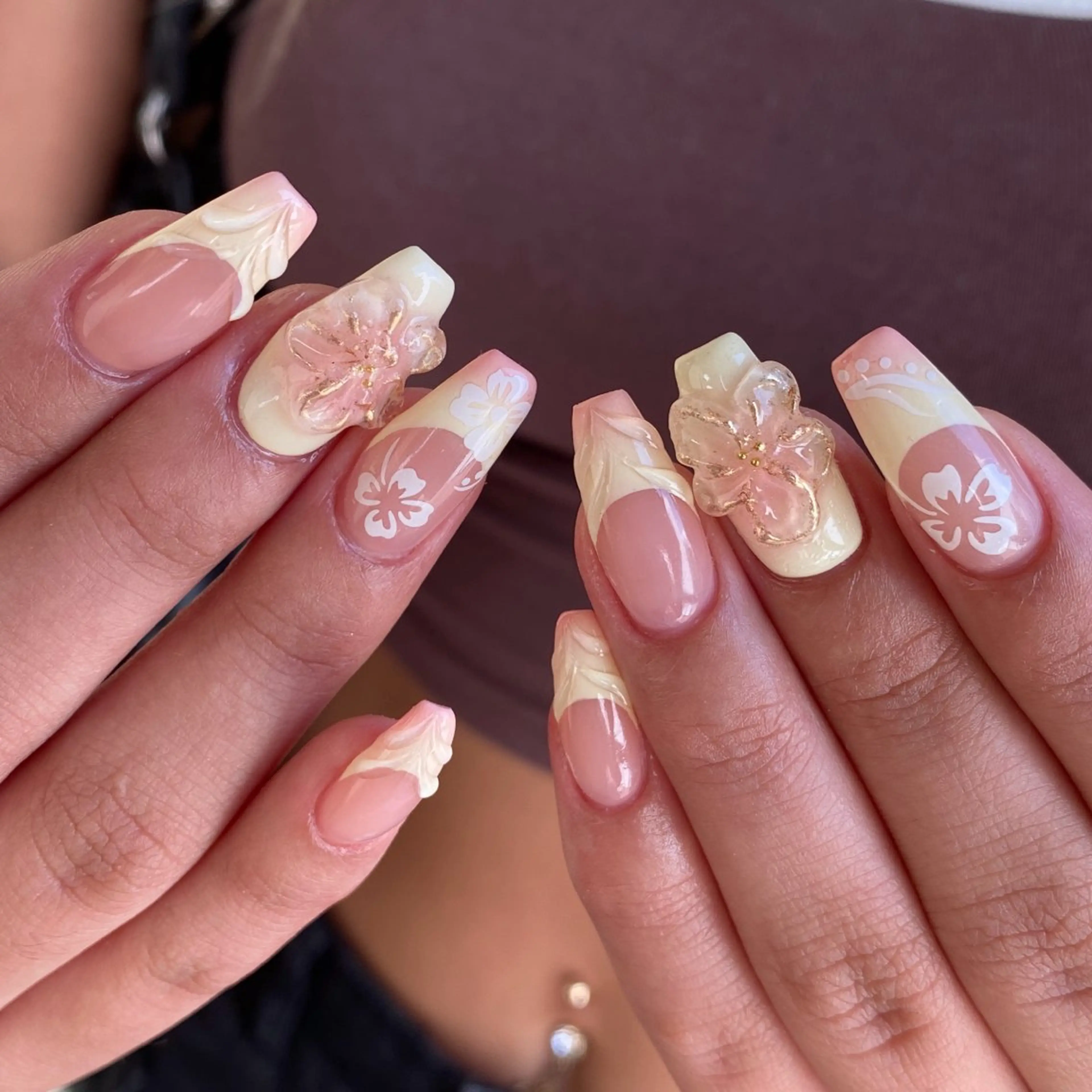 ネイル カジュアル チークネイル フットネイル フレンチネイル ジェルネイル ゆず- Nail Salonのネイルデザイン