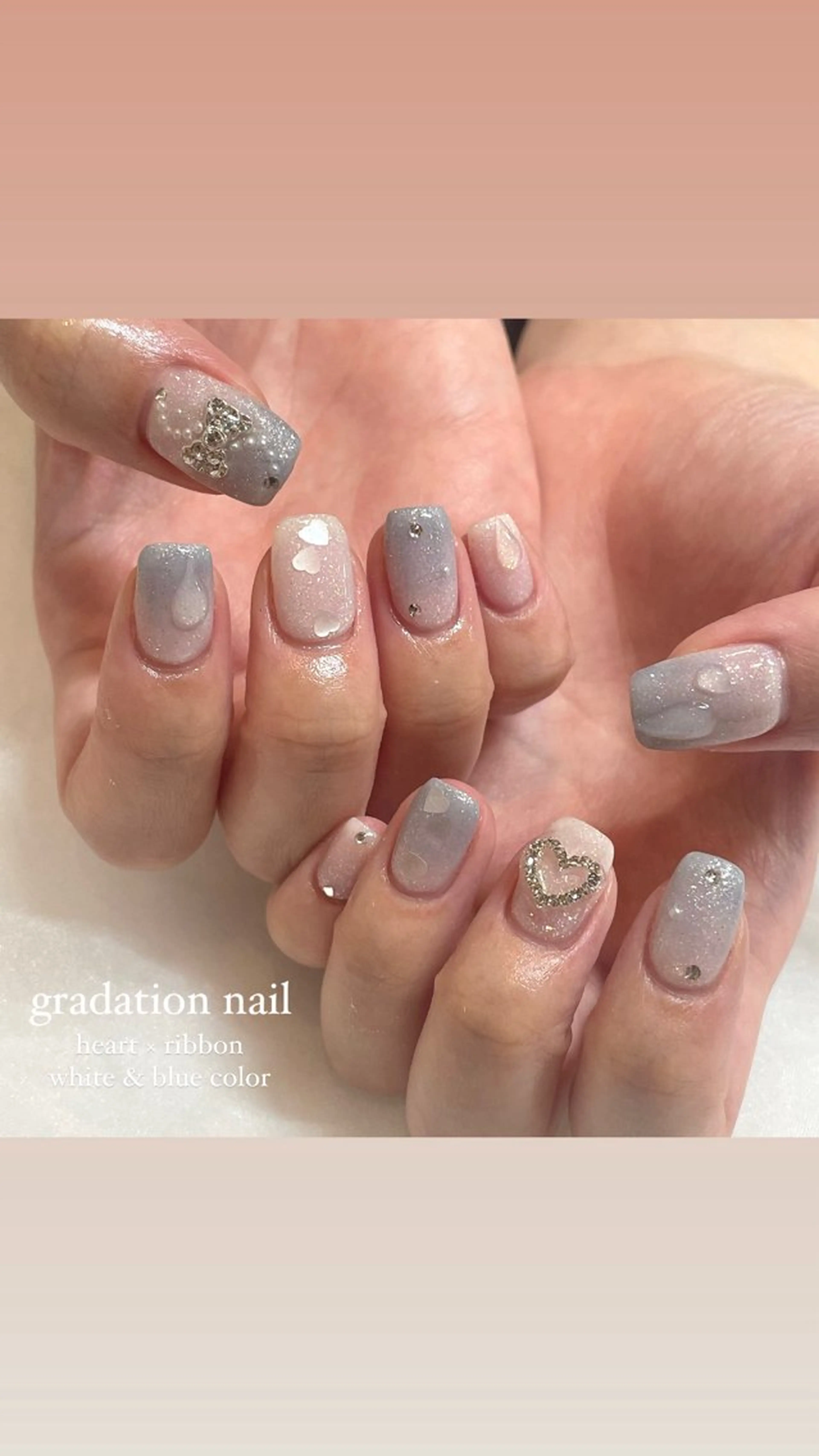 ネイル ハンドネイル 淡色ネイル 🎀moeのネイルデザイン