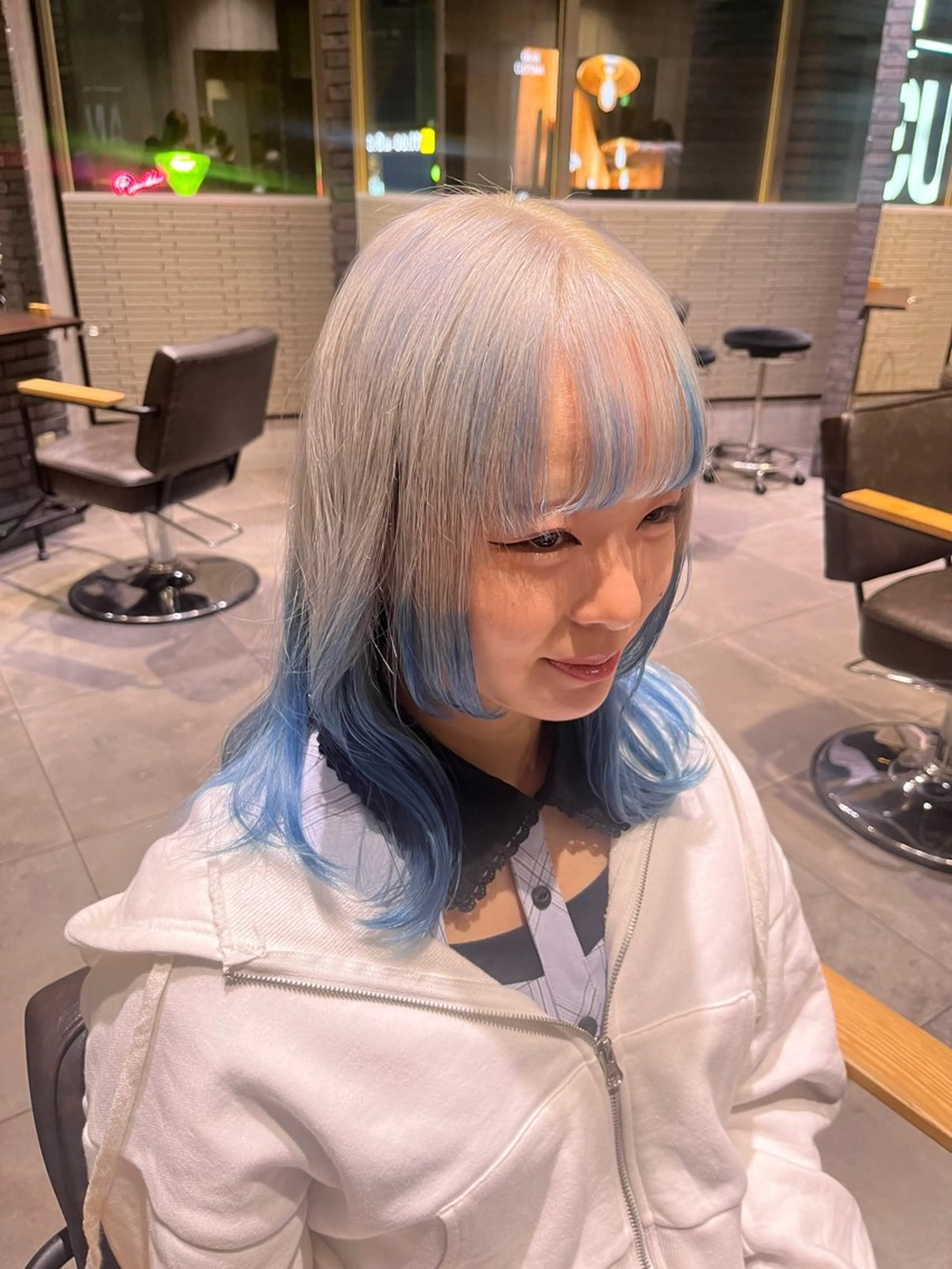 ミディアム カラー 🐾カラーモデル募集 中🐈‍⬛藤川 千誉のヘアスタイル