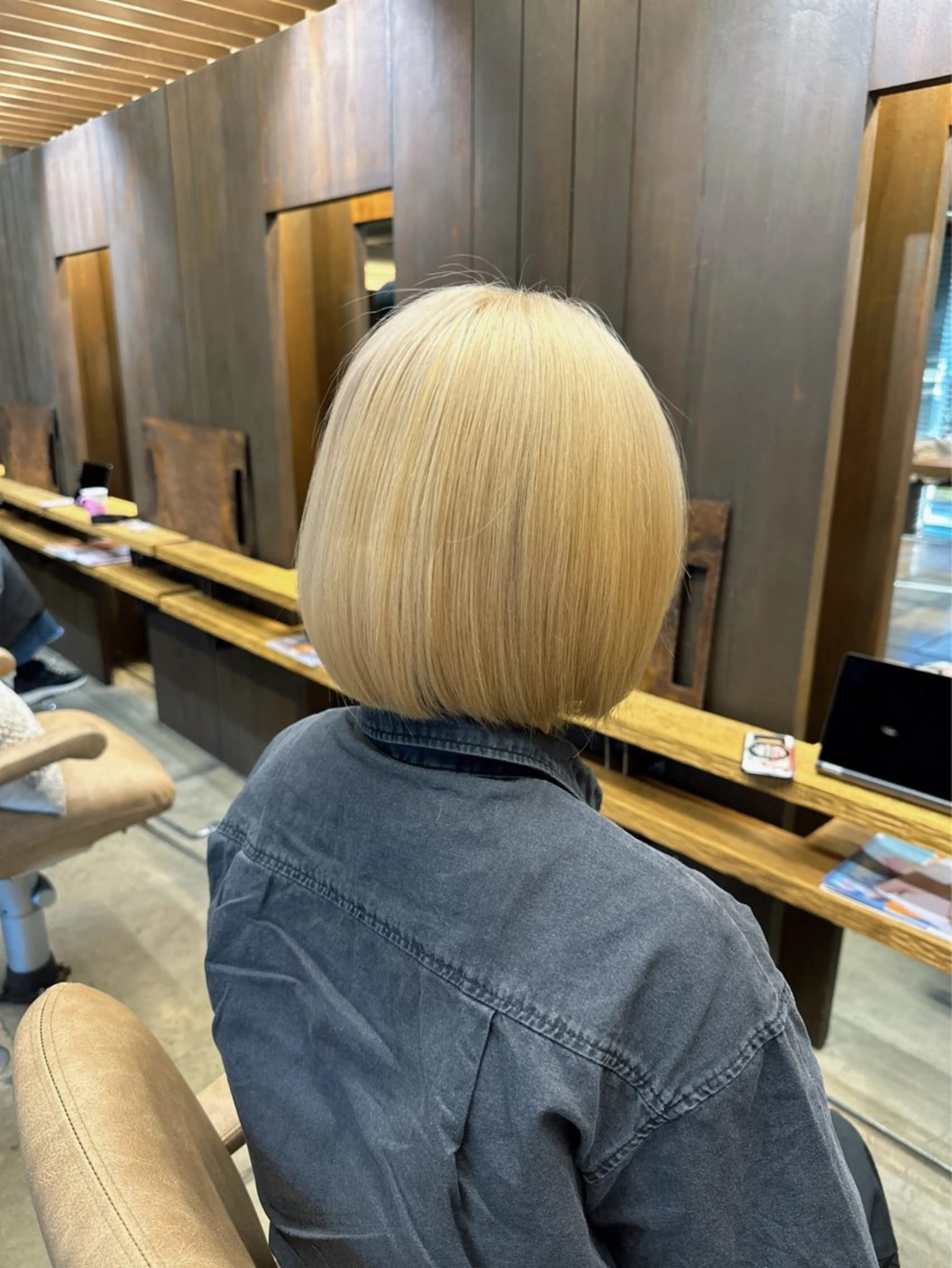 カラー ブロンド ヘアカラー トリートメント 水光艶カラー/ 艶ブリーチ/颯のヘアスタイル