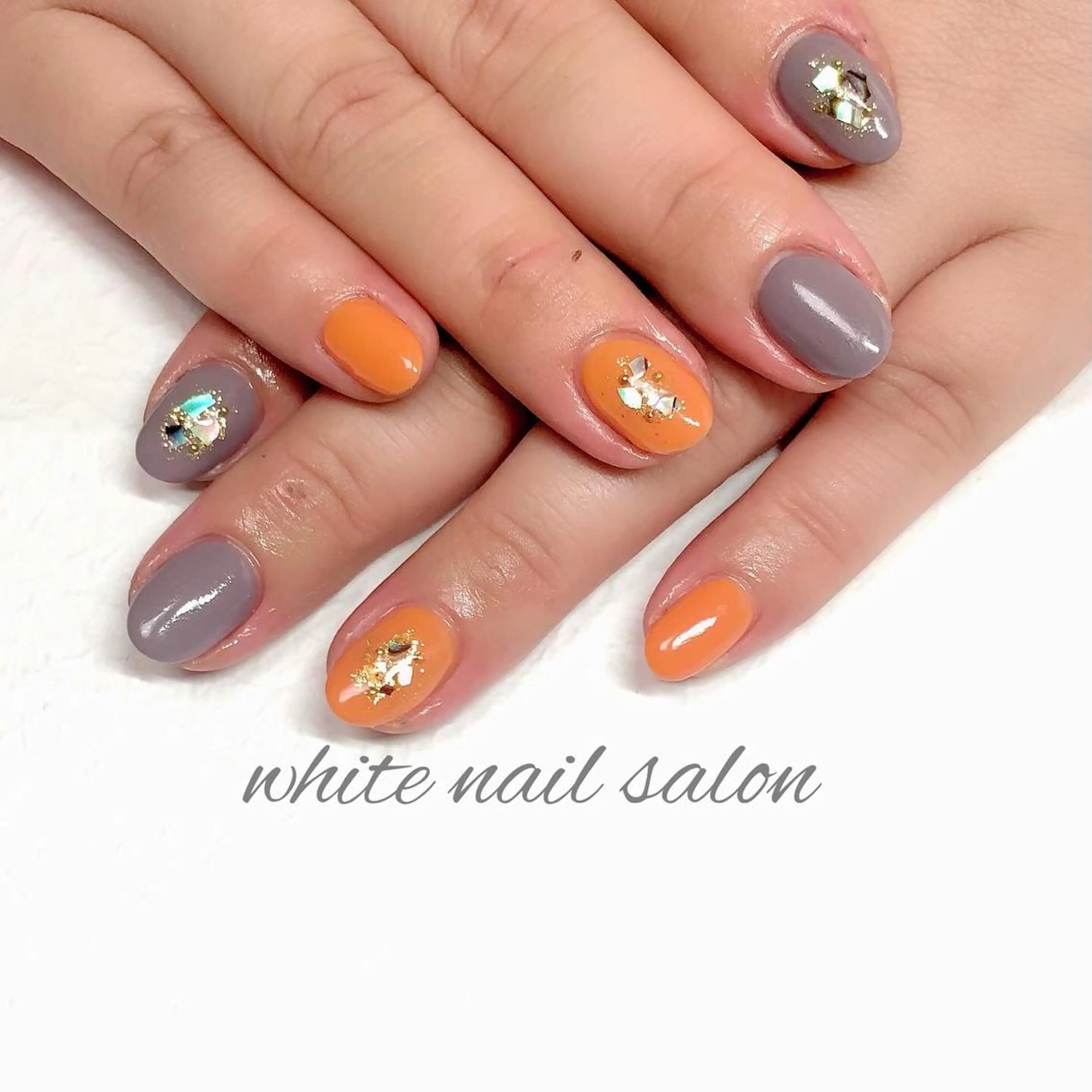 ネイル ジェルネイル ハードジェル ラメ(グリッター) 持ち込み ソフトジェル ハンドネイル white nail salonのネイルデザイン