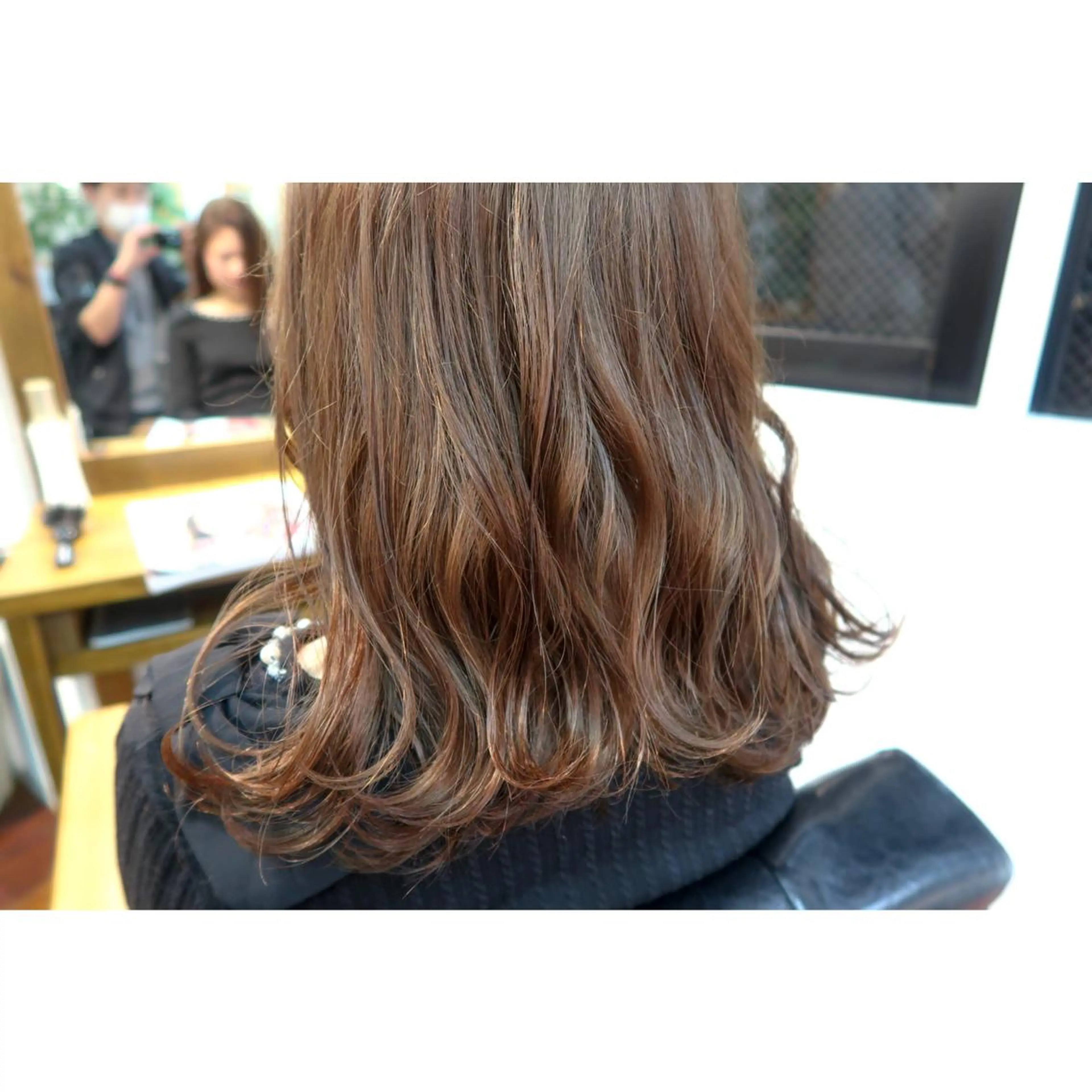 セミロング カラー ハイライトカラー ハイライト 江上拓郎/ショート /酸性ストレートのヘアスタイル