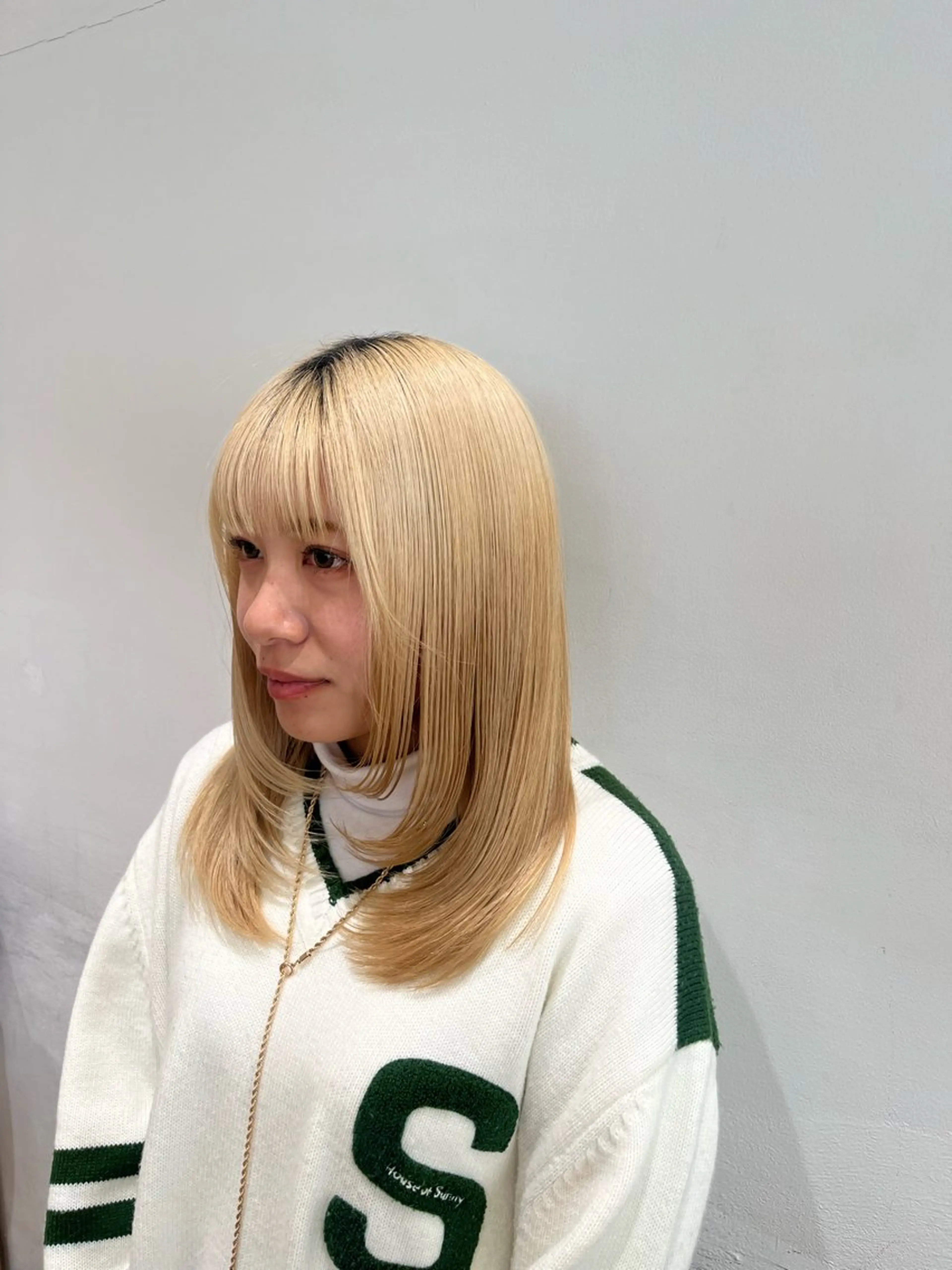 セミロング 暖色カラー/似合わせ カット/名古屋/辻のヘアスタイル