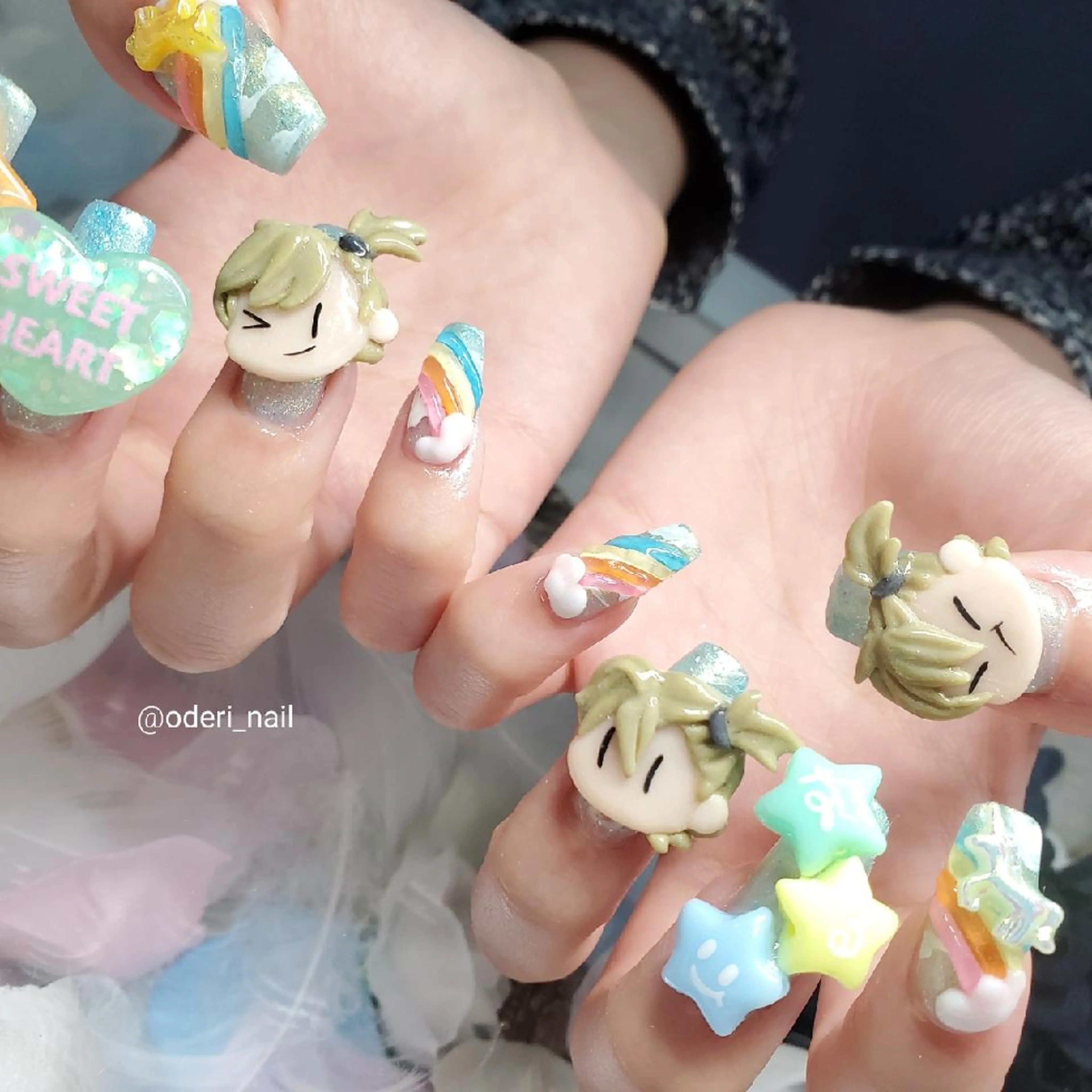 ネイル アートネイル ジェルネイル おで@ oderi_nailのネイルデザイン