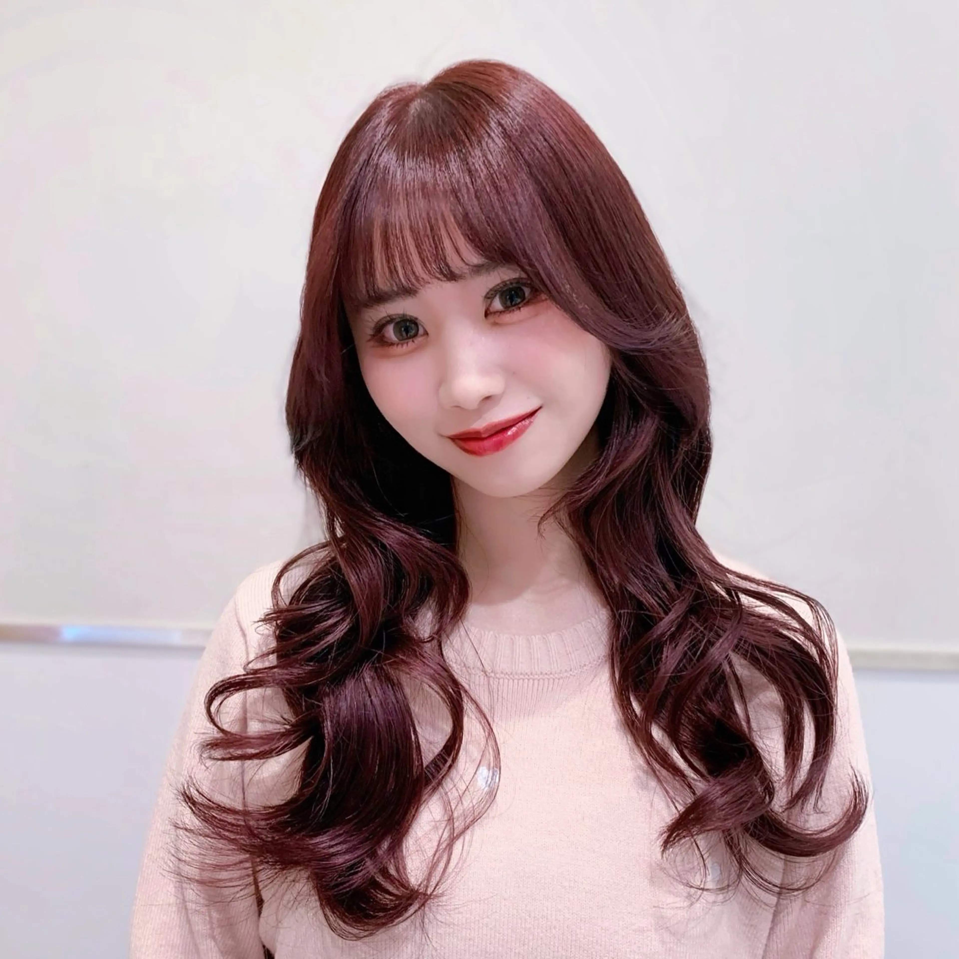 ロング カラー カット ヘアカラー トリートメント ヘッドスパ ヘアセット 韓国ヘア/レイヤー/ 顔まわり/りょーとのヘアスタイル