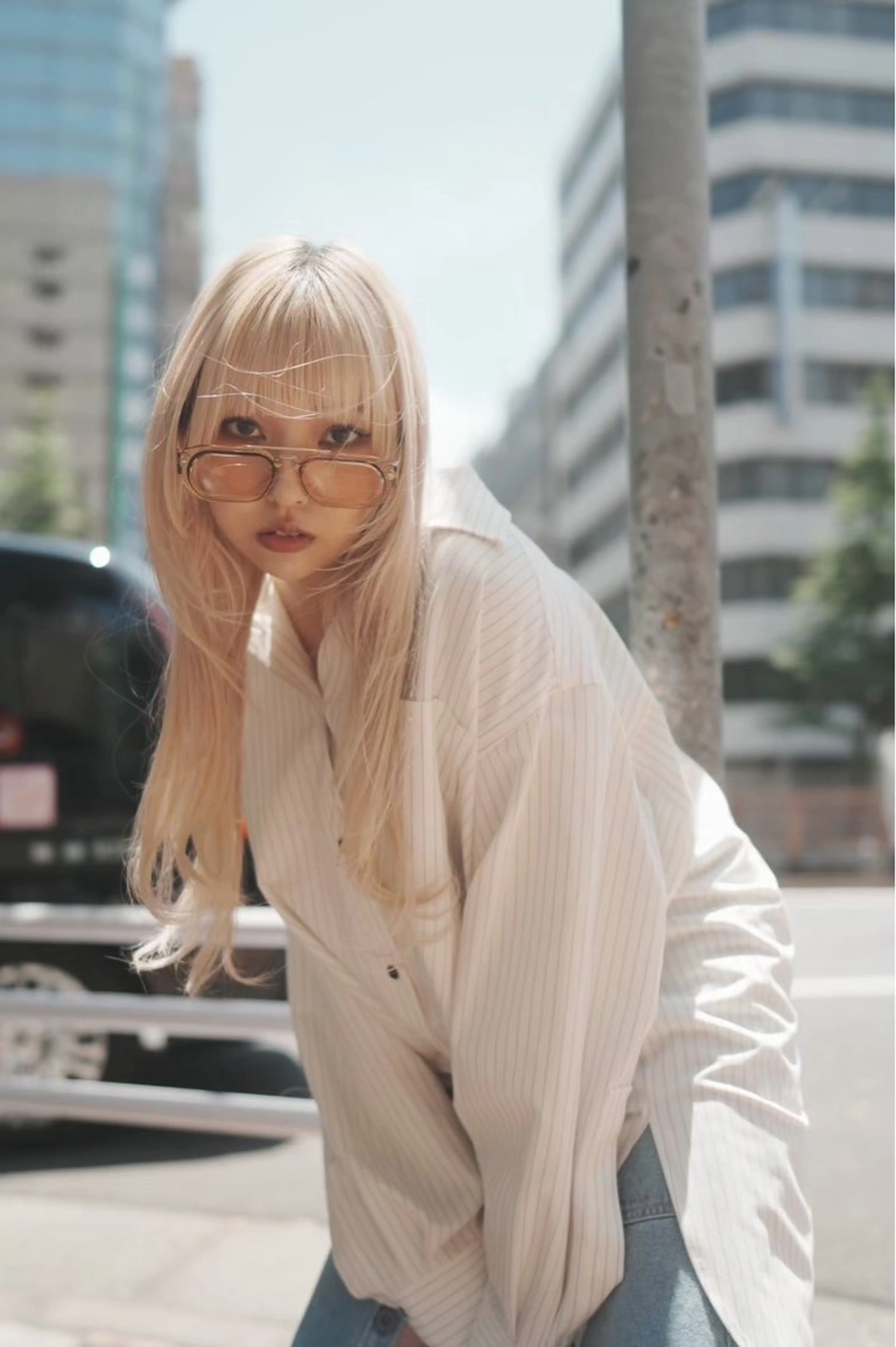 ミディアム ベージュカラー🤎 酸性縮毛矯正のヘアスタイル