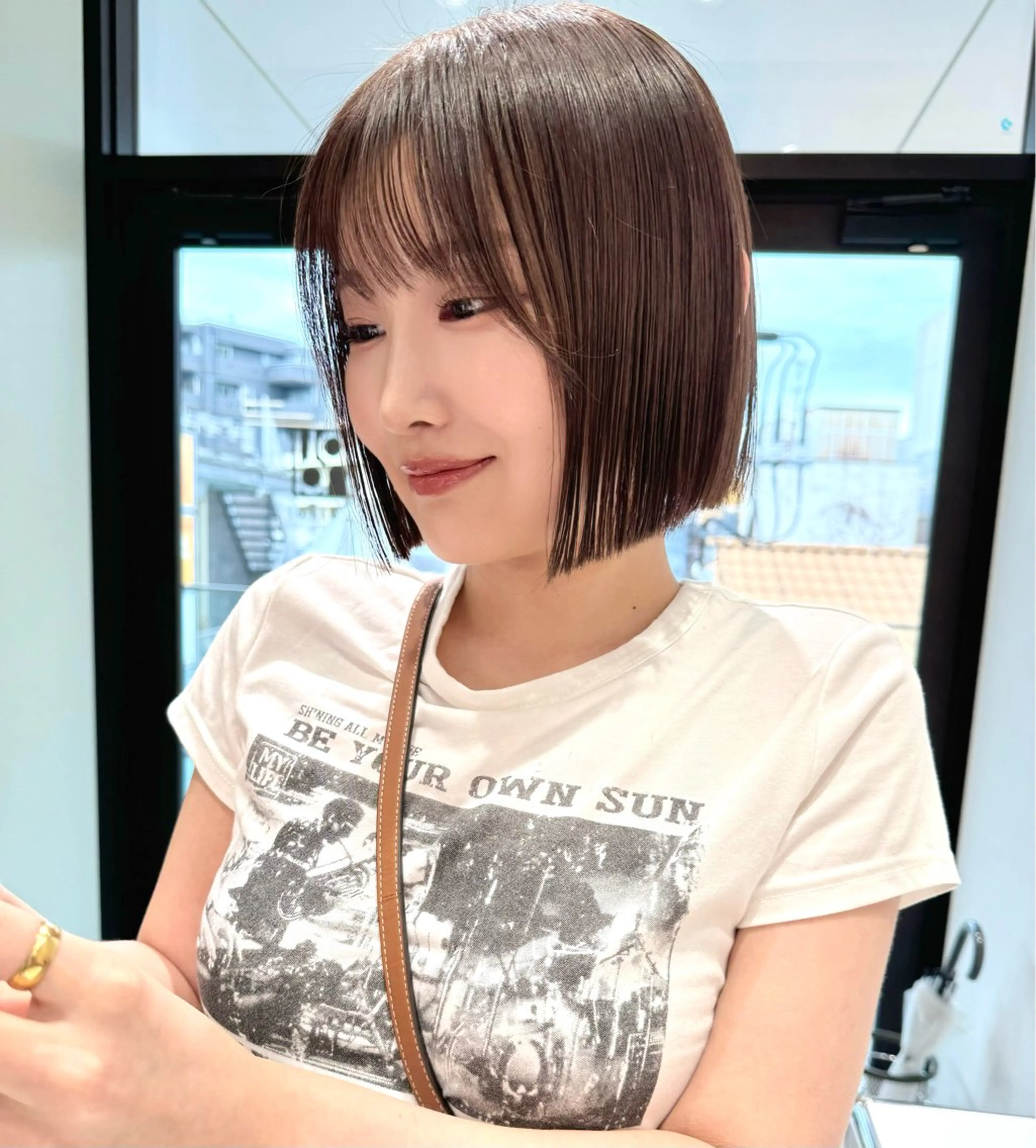 ショート ボブ タンバルモリ 韓国風ヘア 外ハネヘア カット ヘアカラー トリートメント hollo渋谷所属・タッセルボブ /DAIKIのヘアスタイル