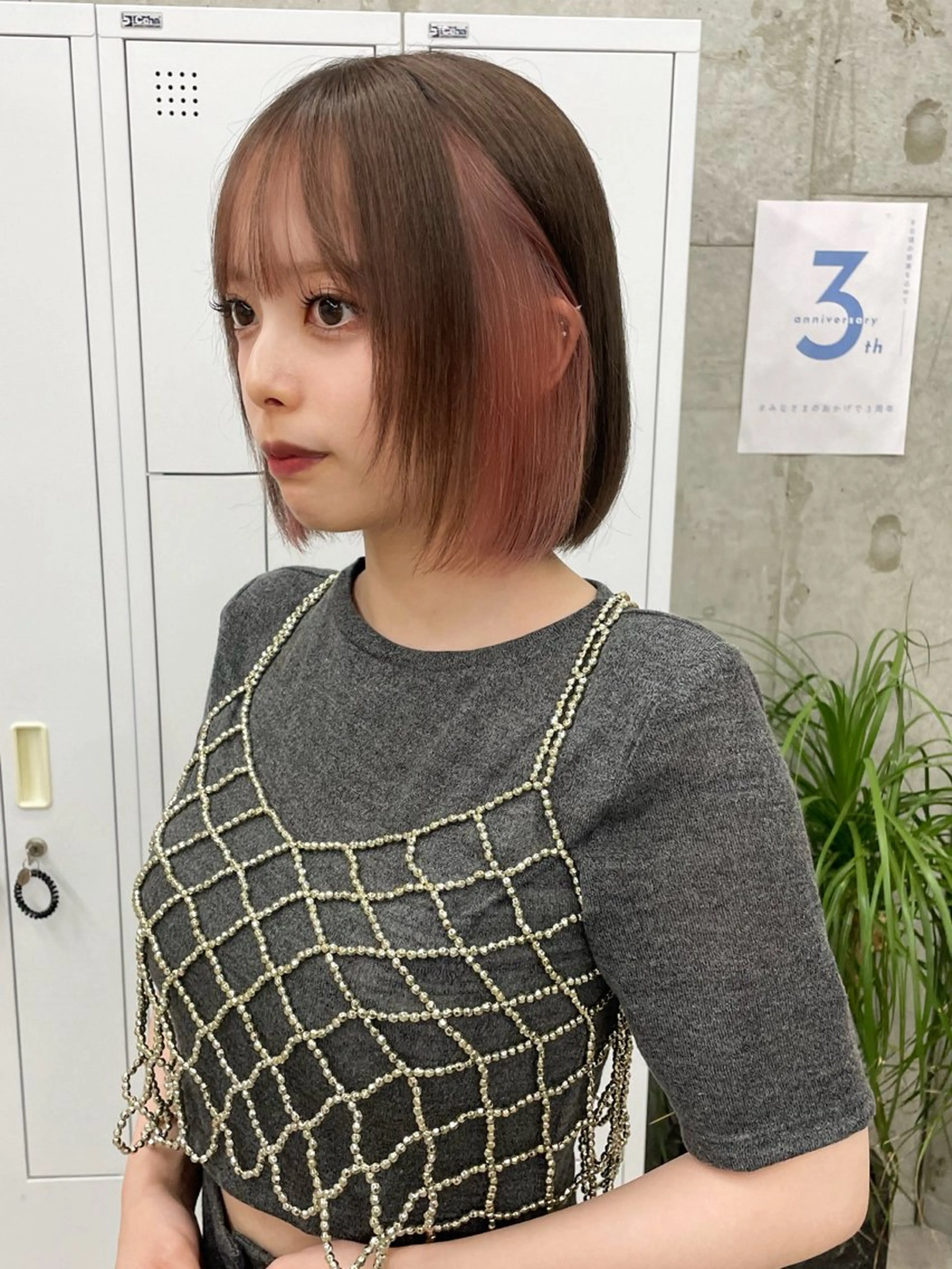 ミディアム カラー ブリーチ ブラウンカラー ケアブリーチ デザインカラー ハイトーンカラー ヘアカラー ブリーチ/ベージュ 💕/momoaのヘアスタイル