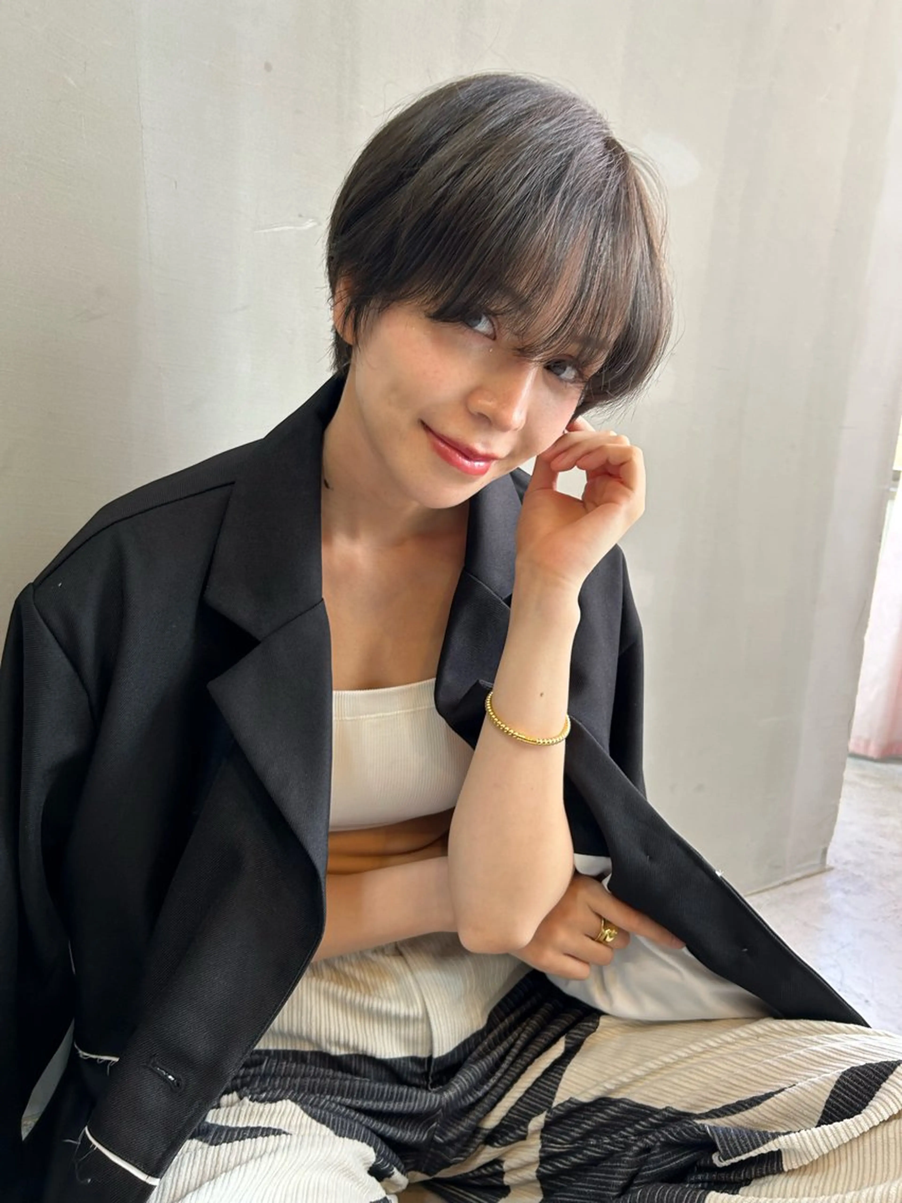 ショート カラー カット ヘアカラー トリートメント ショート/ボブ/ 心斎橋/宮脇美奈のヘアスタイル