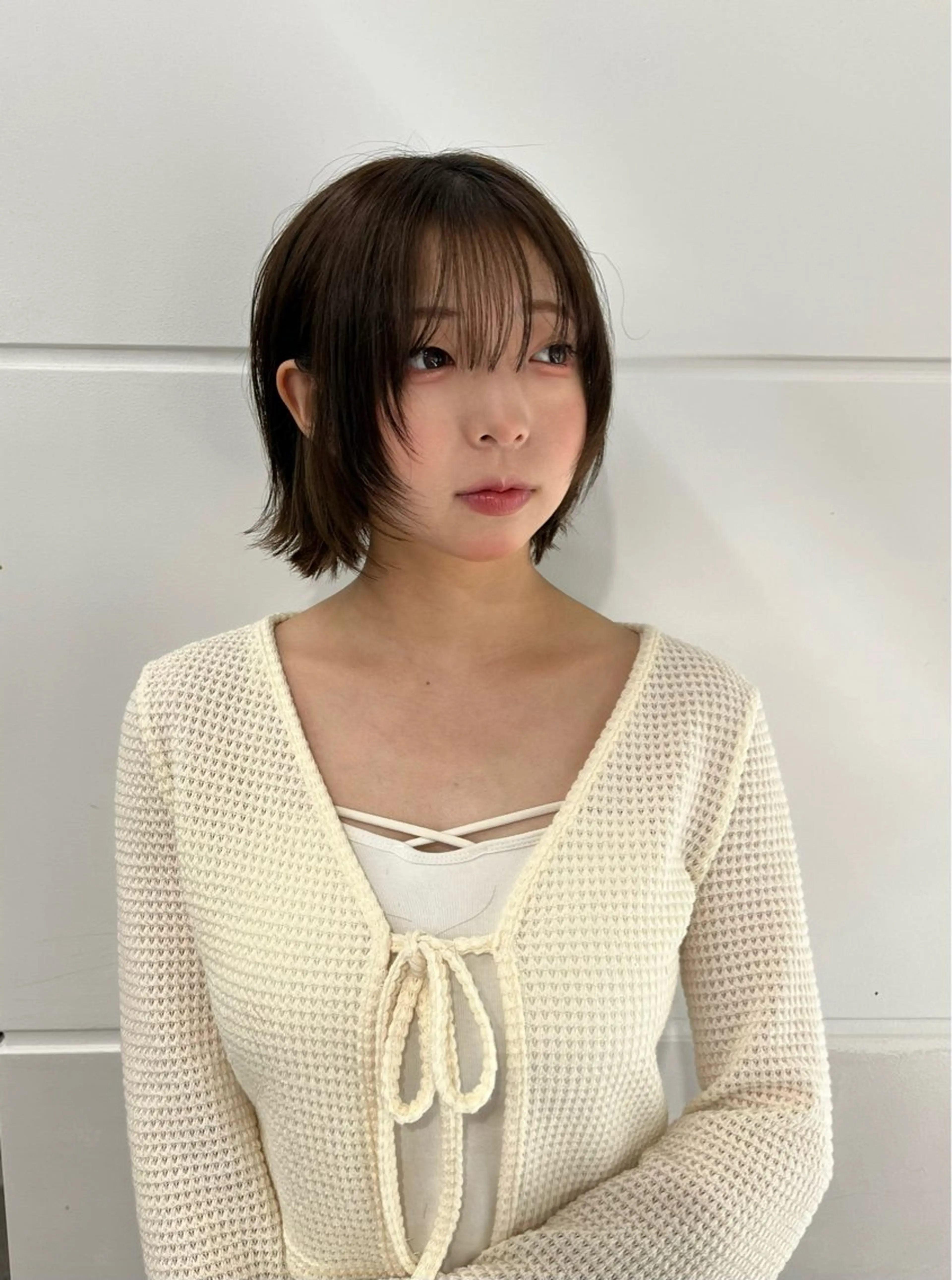 ショート 顔まわりレイヤー レイヤーカット 縮毛矯正/ハイトーン /パーマ/前原汐🎐のヘアスタイル