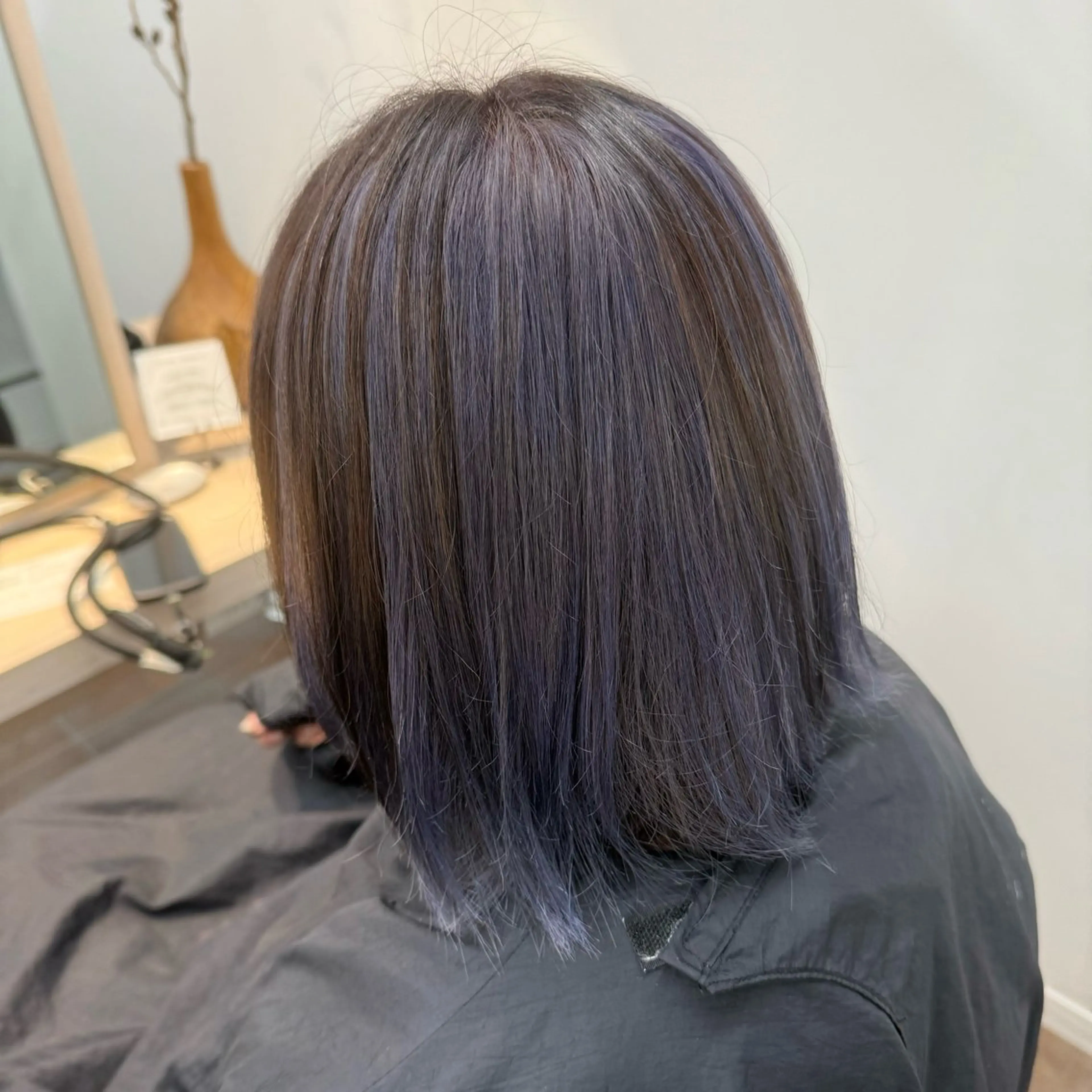 ミディアム カット ヘアカラー miwa/ボブパーマ /モードボブのヘアスタイル