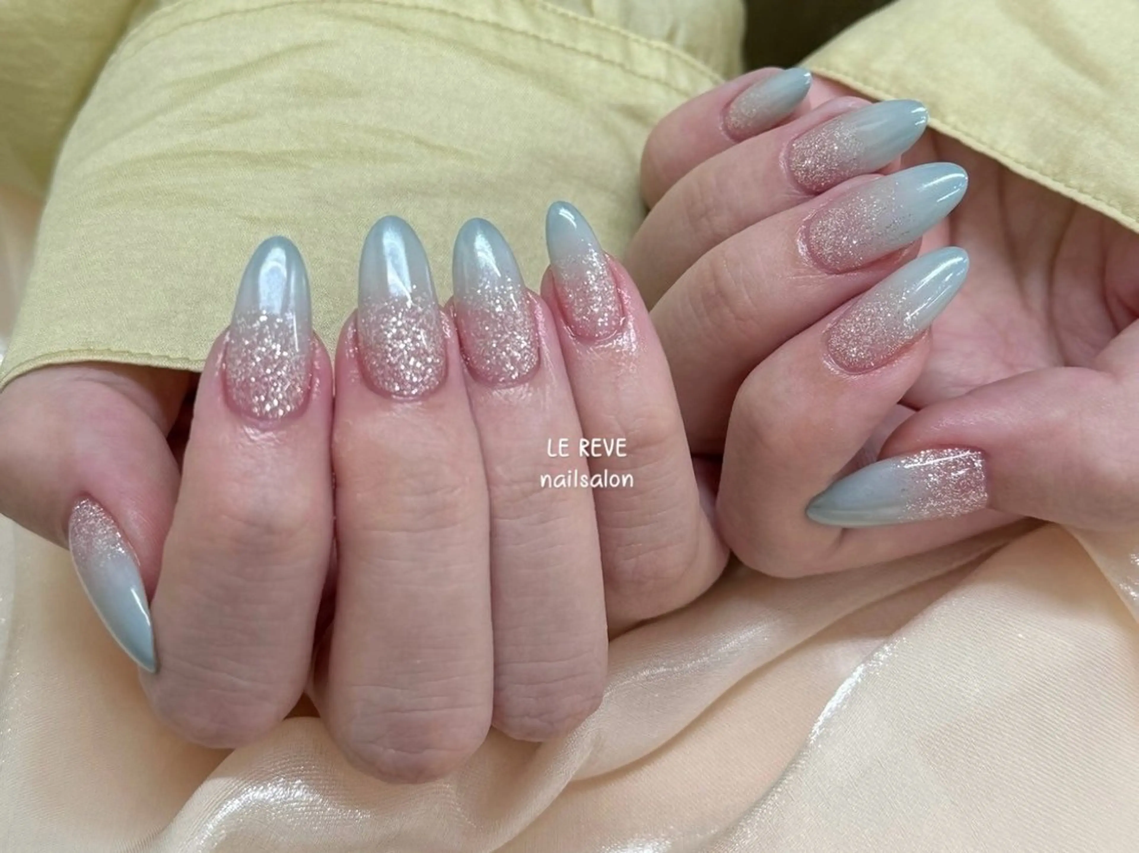 ネイル 韓国ネイル ニュアンスネイル シンプルネイル 夏ネイル ワンホンネイル ハンドネイル LE REVE nailsalonのネイルデザイン