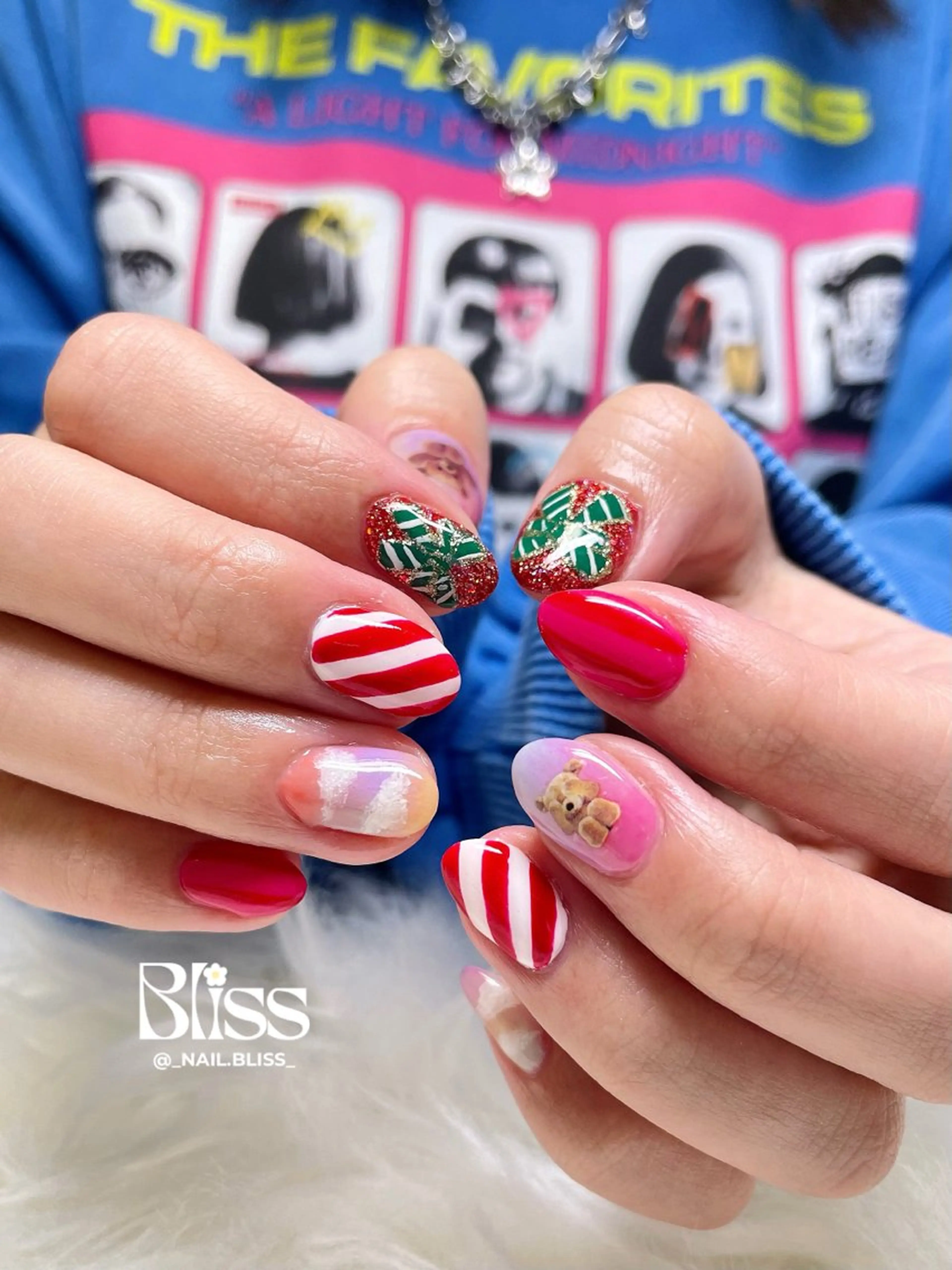 ネイル 冬ネイル クリスマス ハンドネイル NAIL BLISSのネイルデザイン