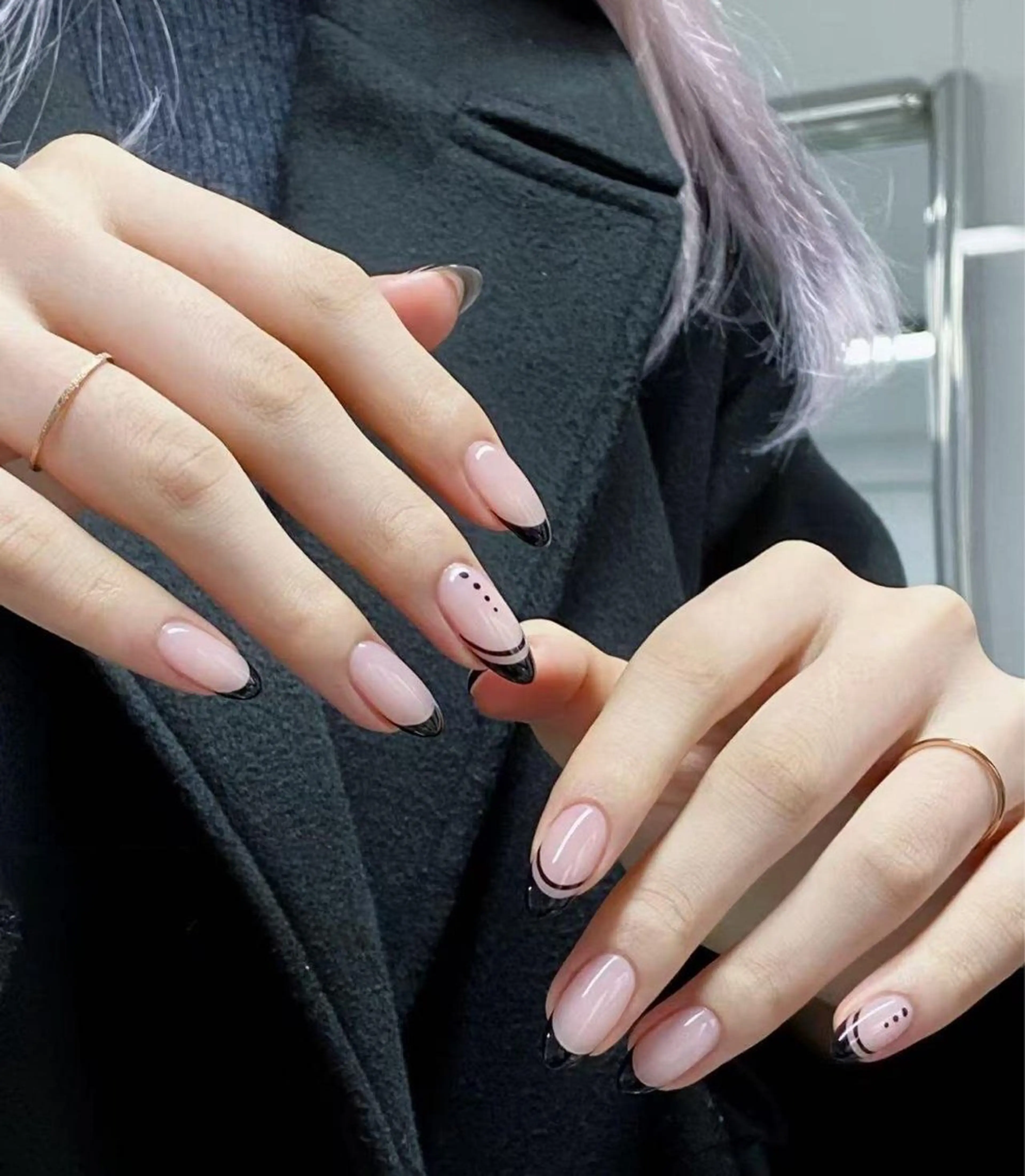 ネイル フラワーネイル フレンチネイル ジェルネイル ガラスフレンチ ハート ハンドネイル BabyYouMi ねねのネイルデザイン