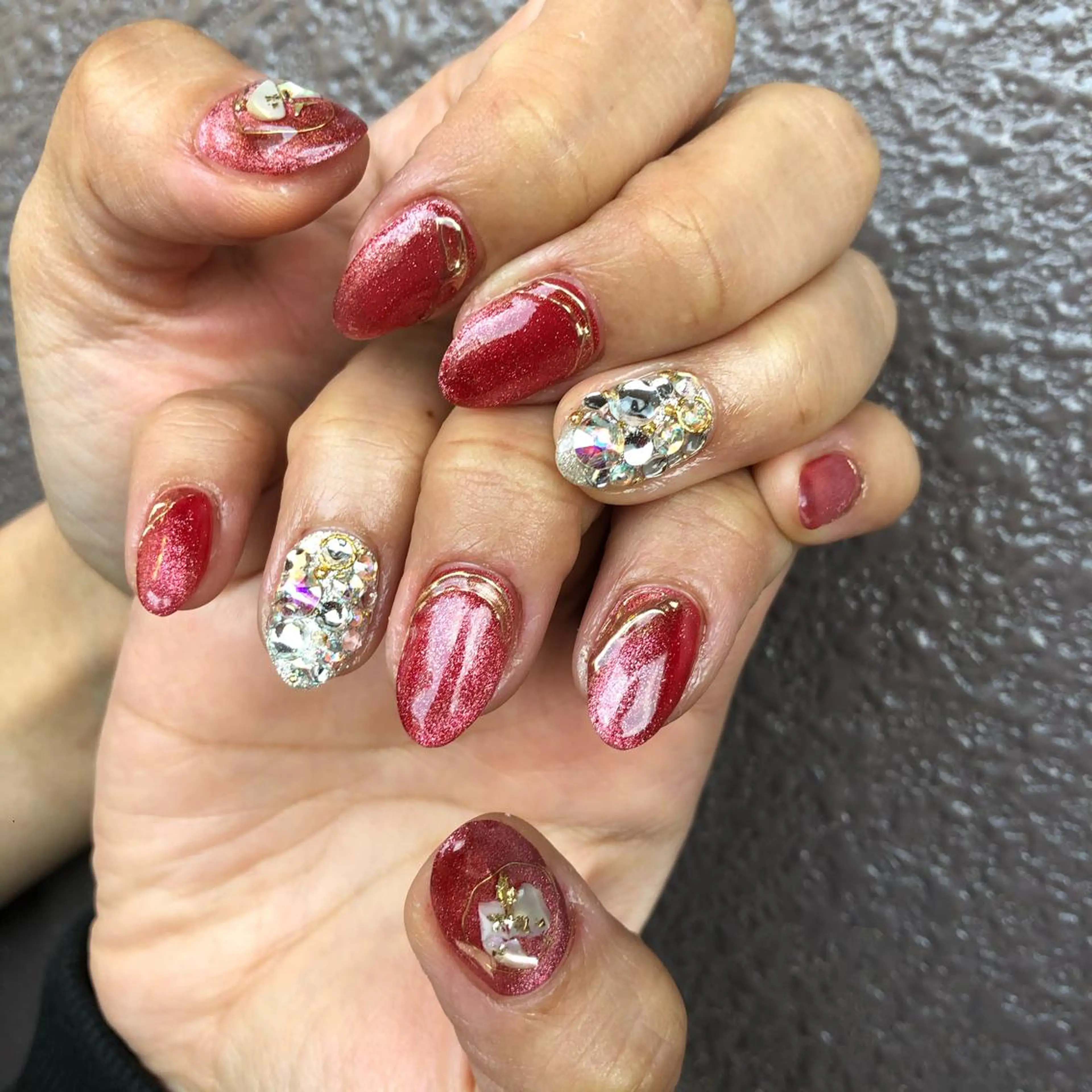 ロング カラー ヘアアレンジ キッズ ネイル マツエク・マツパ ハンドネイル 福田 加奈のネイルデザイン