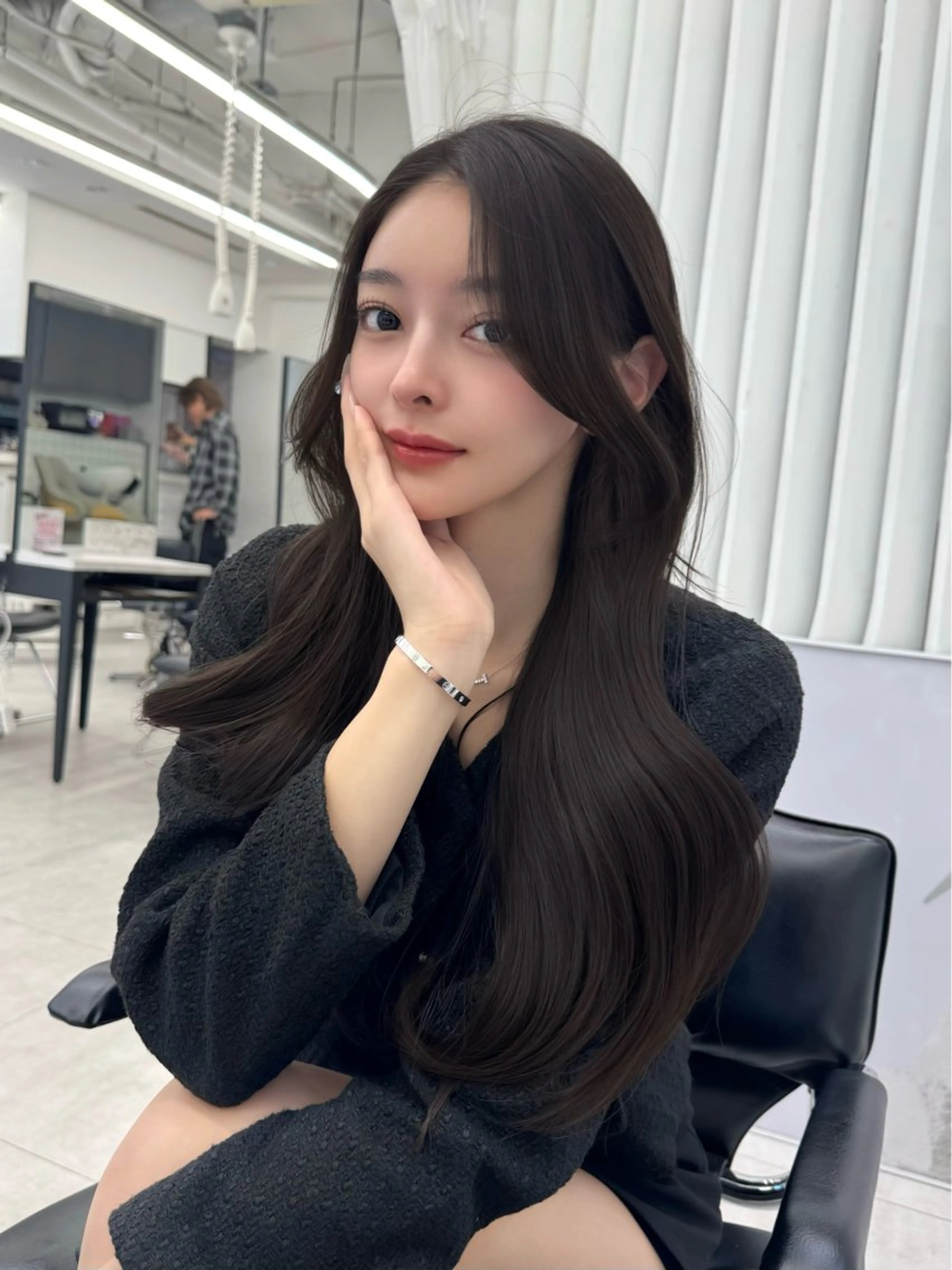 ロング カラー カット ヘアカラー 高島大登/顔周り /レイヤーカットのヘアスタイル