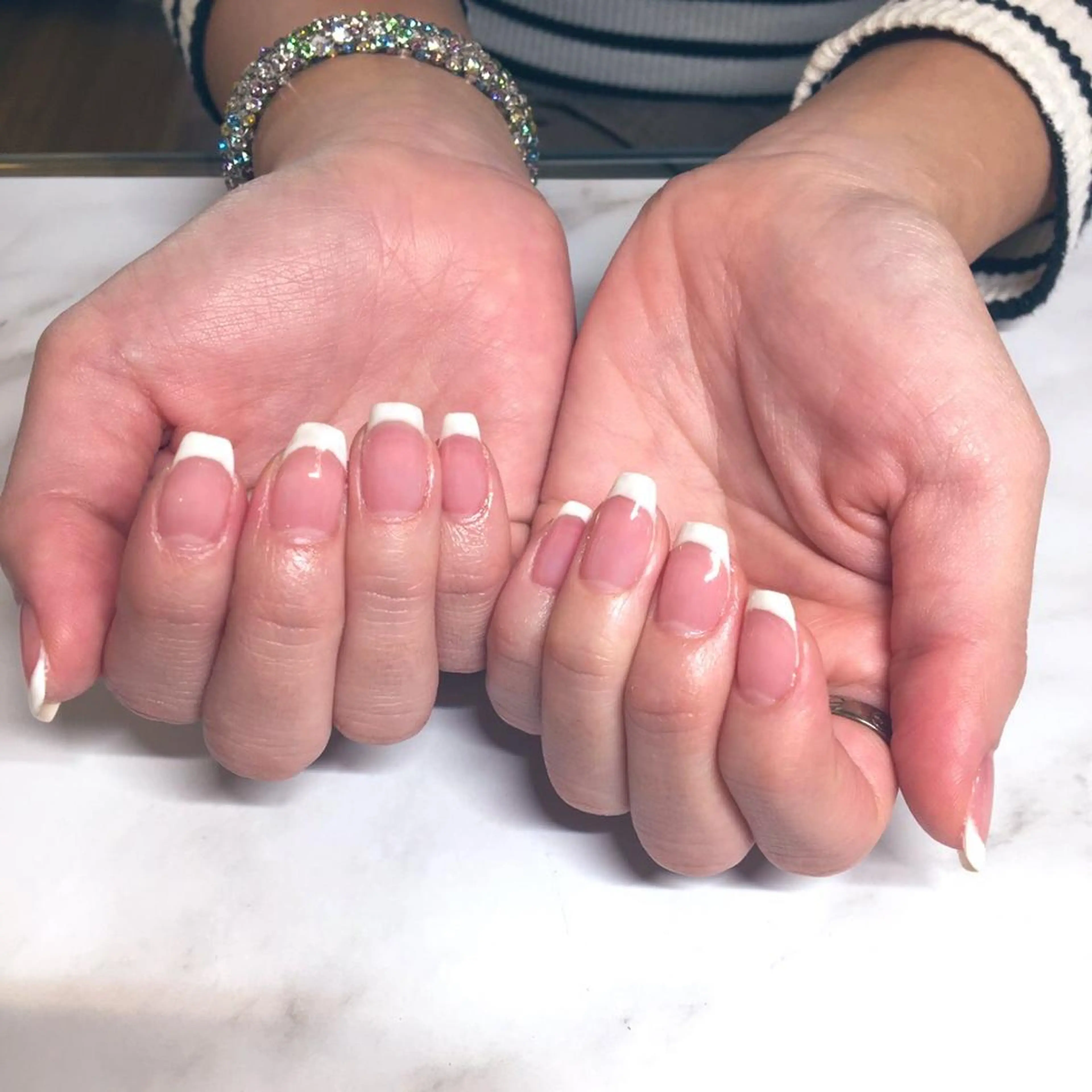 ネイル フレンチネイル シンプルネイル スクエアネイル ディアマンテ𓏸𓈒 フェイシャル/ネイルのエステ・リラクイメージ