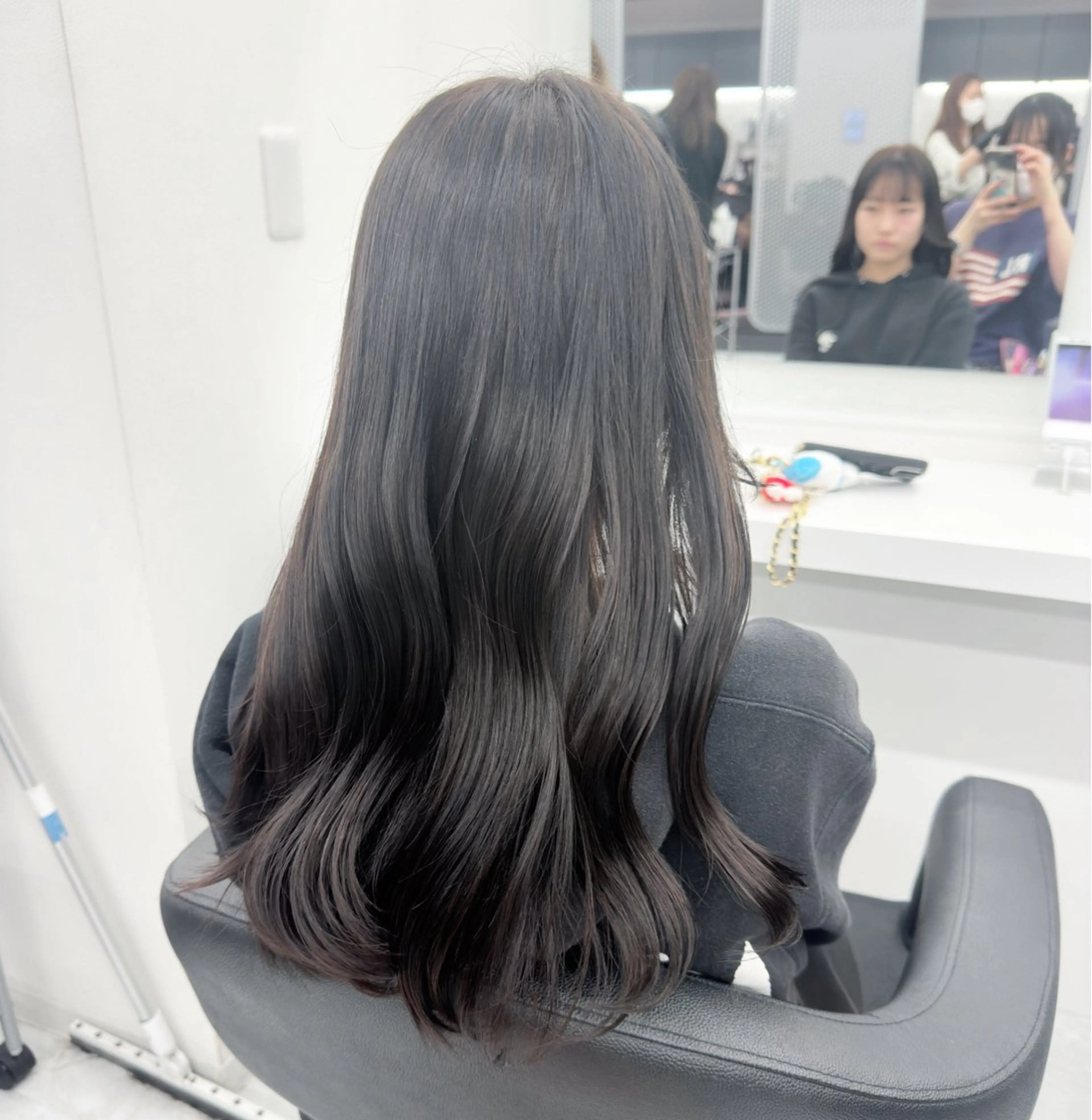 ロング カラー パーマ ヘアアレンジ メンズ キッズ ♥️韓国ヘア レイヤー♥️ゆりのヘアスタイル