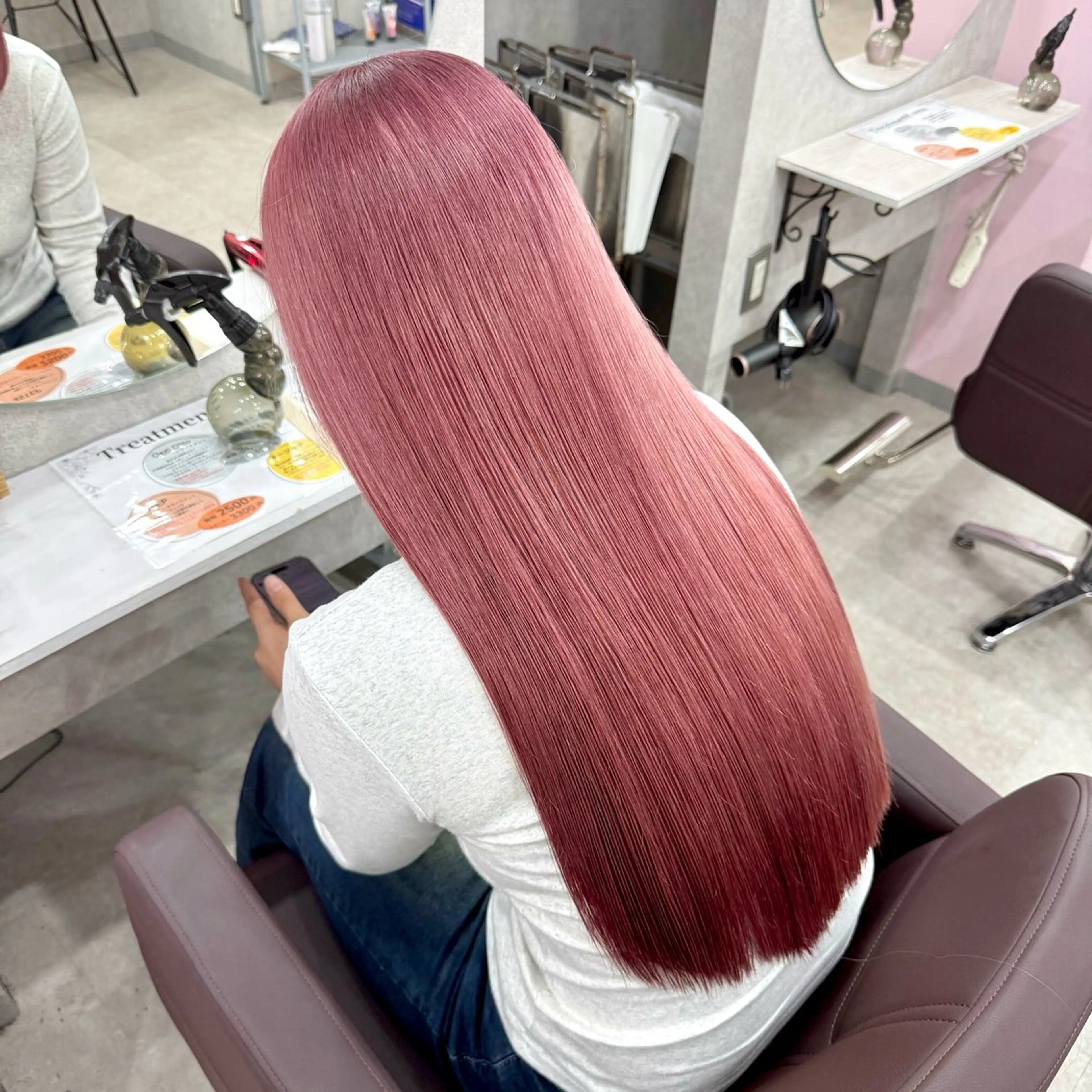 【垢抜けたい方に】🍷大人の暖色Wカラー🍒（ブリーチなし）➕高濃度トリートメントの写真