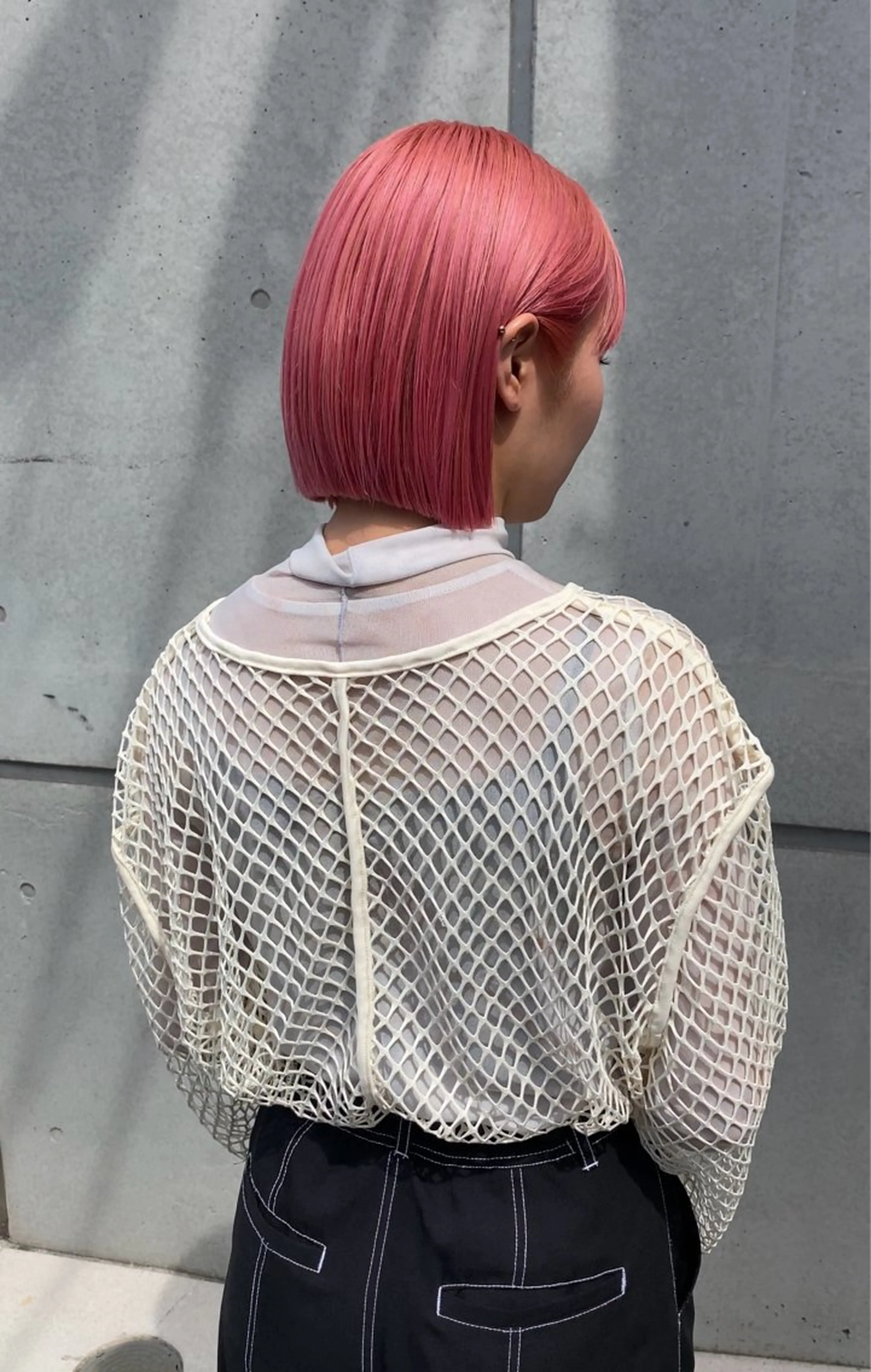 ショート カラー 切りっぱなしボブ ハイトーンカラー ピンクカラー ボブ ✨原宿ハイトーン ブリーチ職人菊池のヘアスタイル