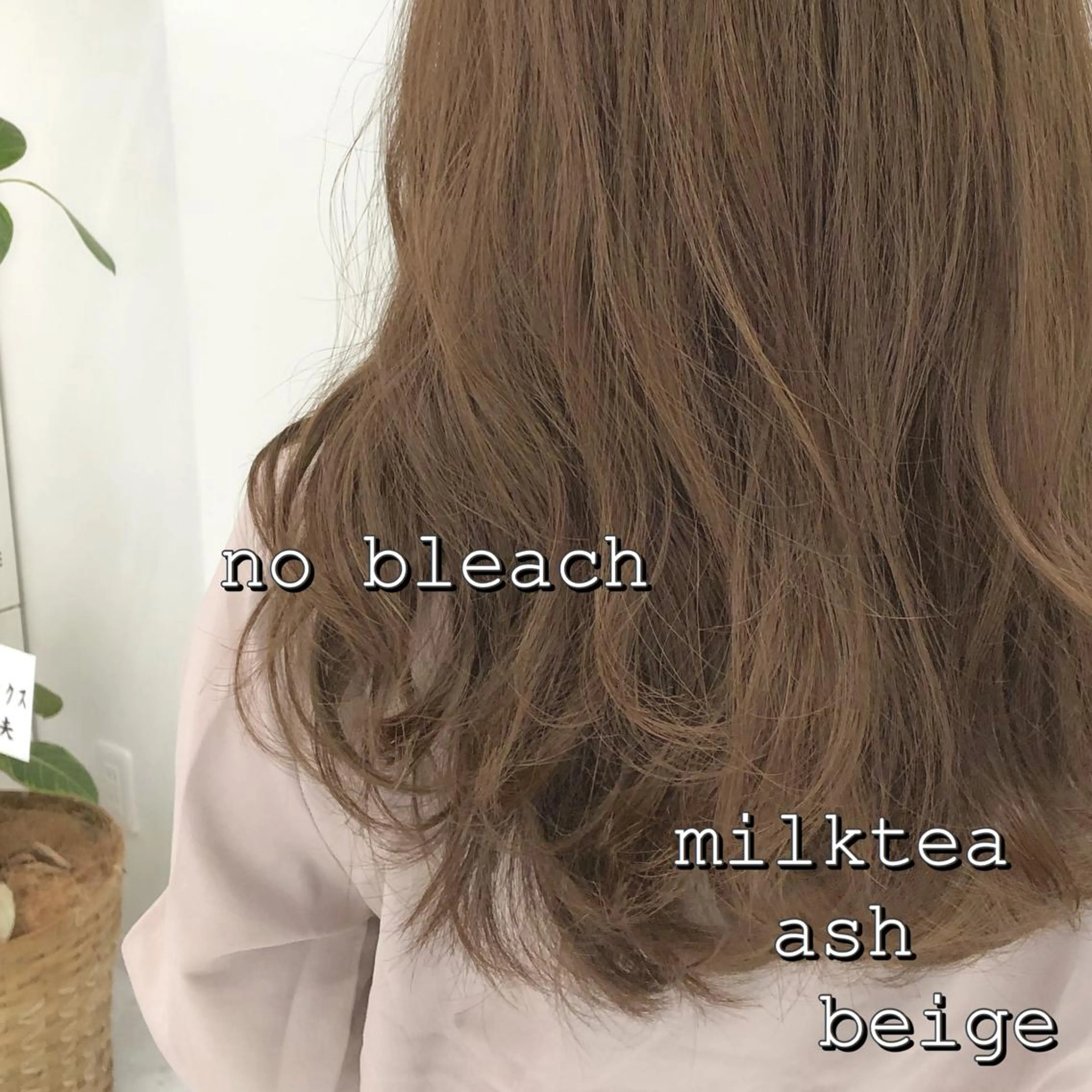 セミロング カラー 韓国レイヤー 似合わせカラーのヘアスタイル