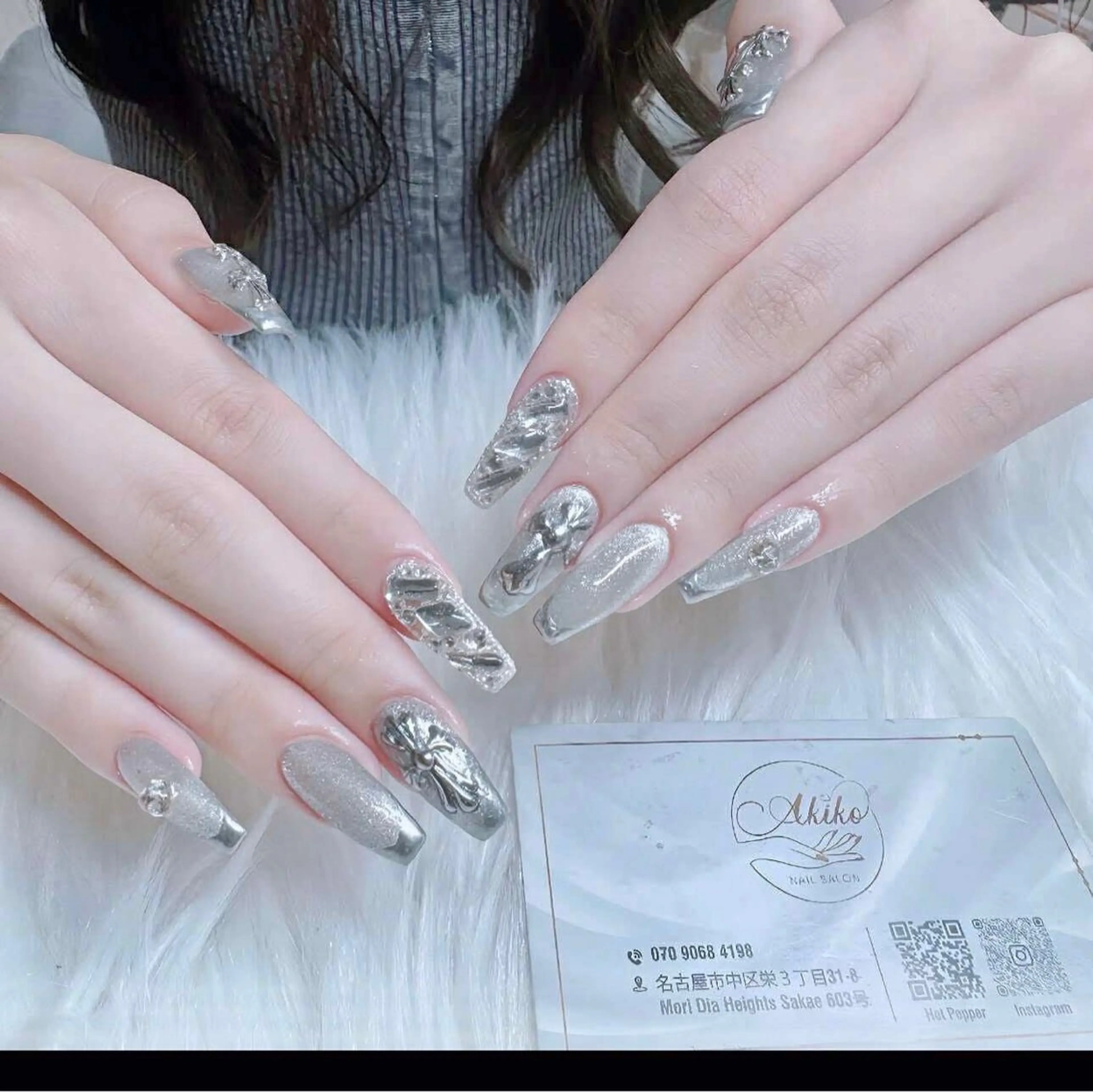 ネイル フットネイル ジェルネイル 韓国ネイル マグネットネイル 持ち込み ハンドネイル Akiko ネイルサロン所属・AKIKO ネイルサロンのネイルデザイン