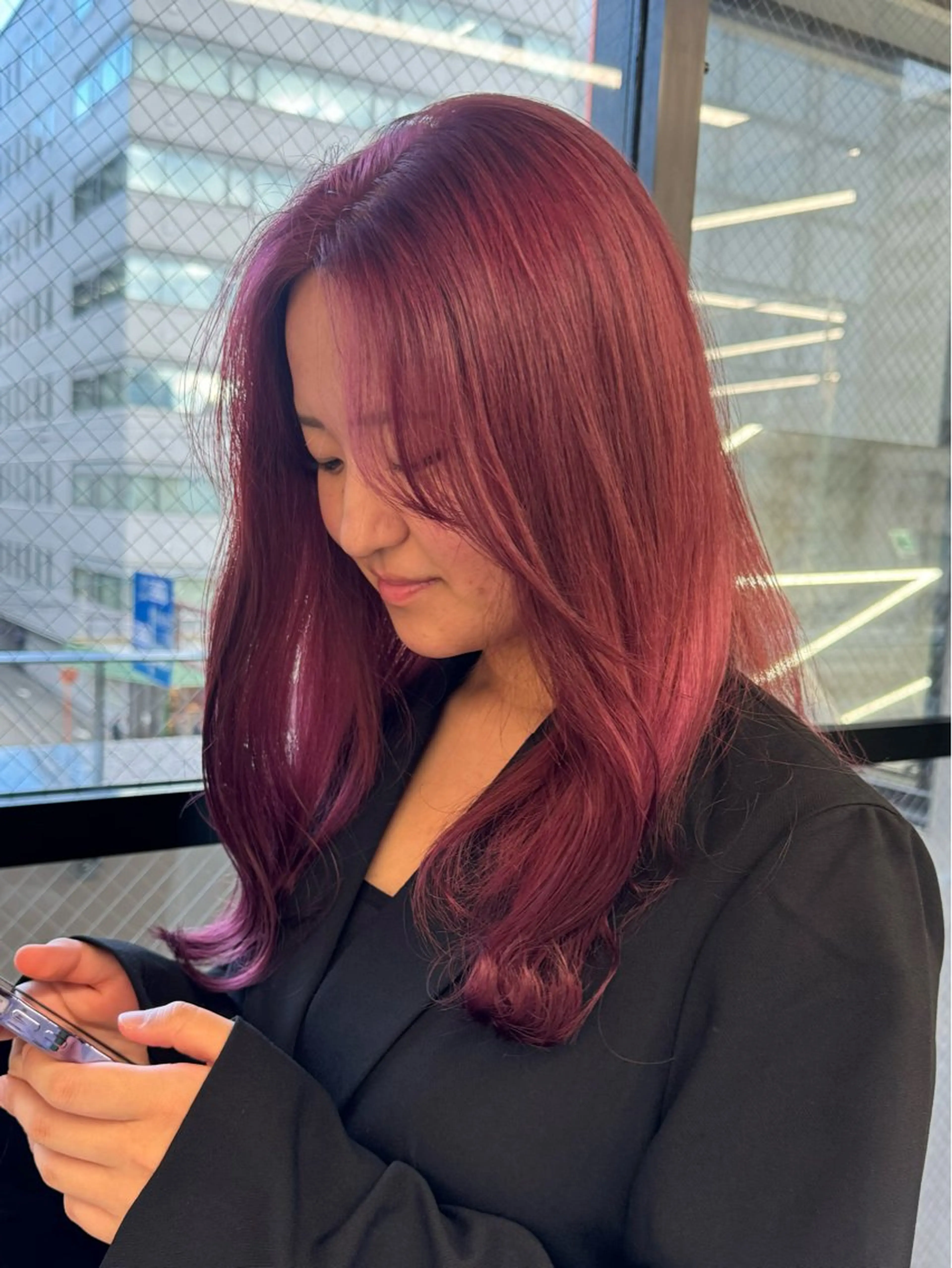 セミロング ケアカラー 髪質改善 似合わせカット 【NEWI 天王寺店 】 Fukaのヘアスタイル