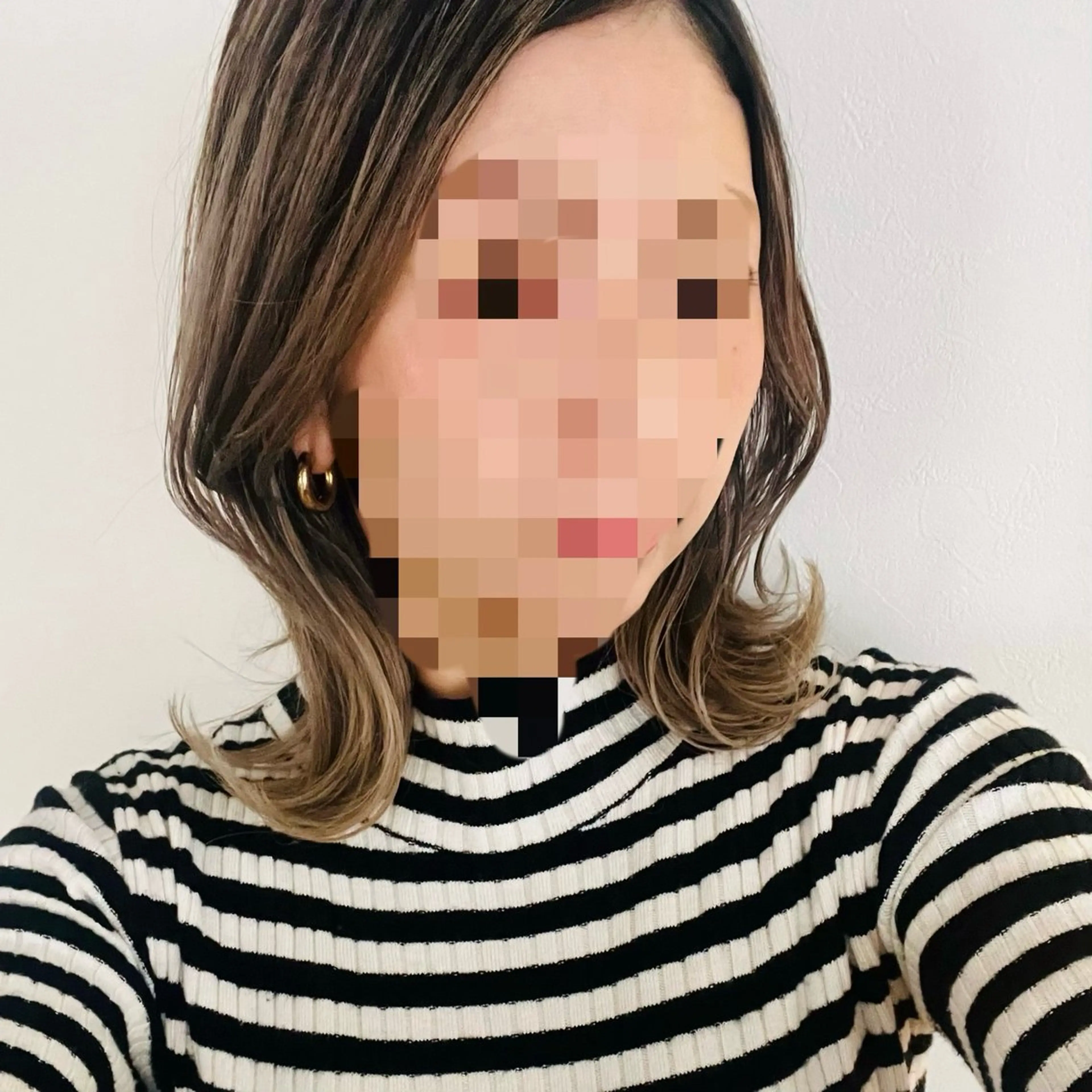 ミディアム カラー ハイライトカラー ハイライト カット ヘアカラー ママ美容師 ＊ヒマワリのヘアスタイル