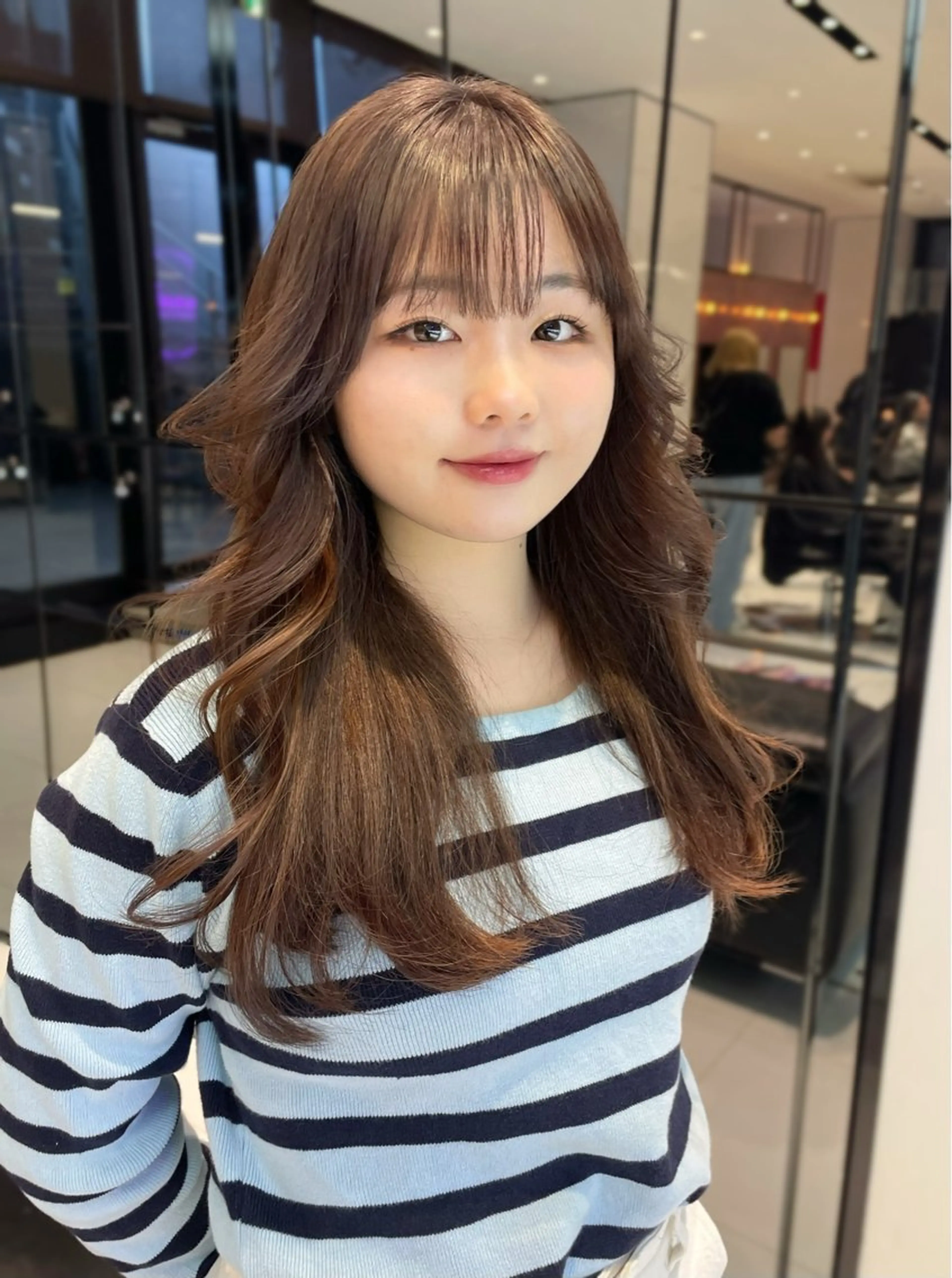 ロング カラー ベージュカラー ミルキーベージュ ヘアカラー トリートメント ヘアセット keen 吉祥寺所属・【韓国❤️海外ヘア】 AYAKAのヘアスタイル