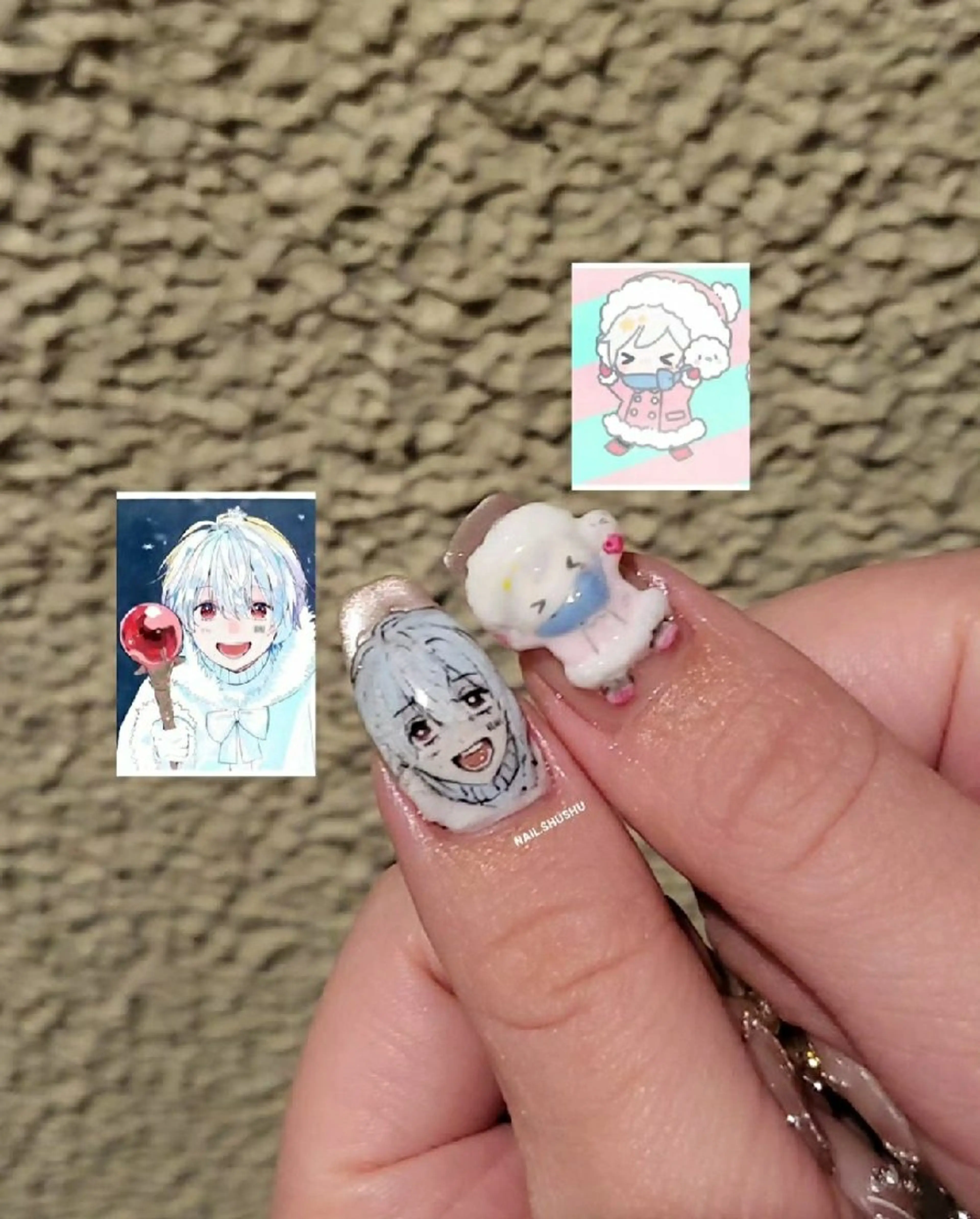 ネイル 持ち込み ニュアンスネイル ワンカラーネイル シンプルネイル 冬ネイル ハンドネイル 3dパーツ/流行り 👧shushu❤️のネイルデザイン