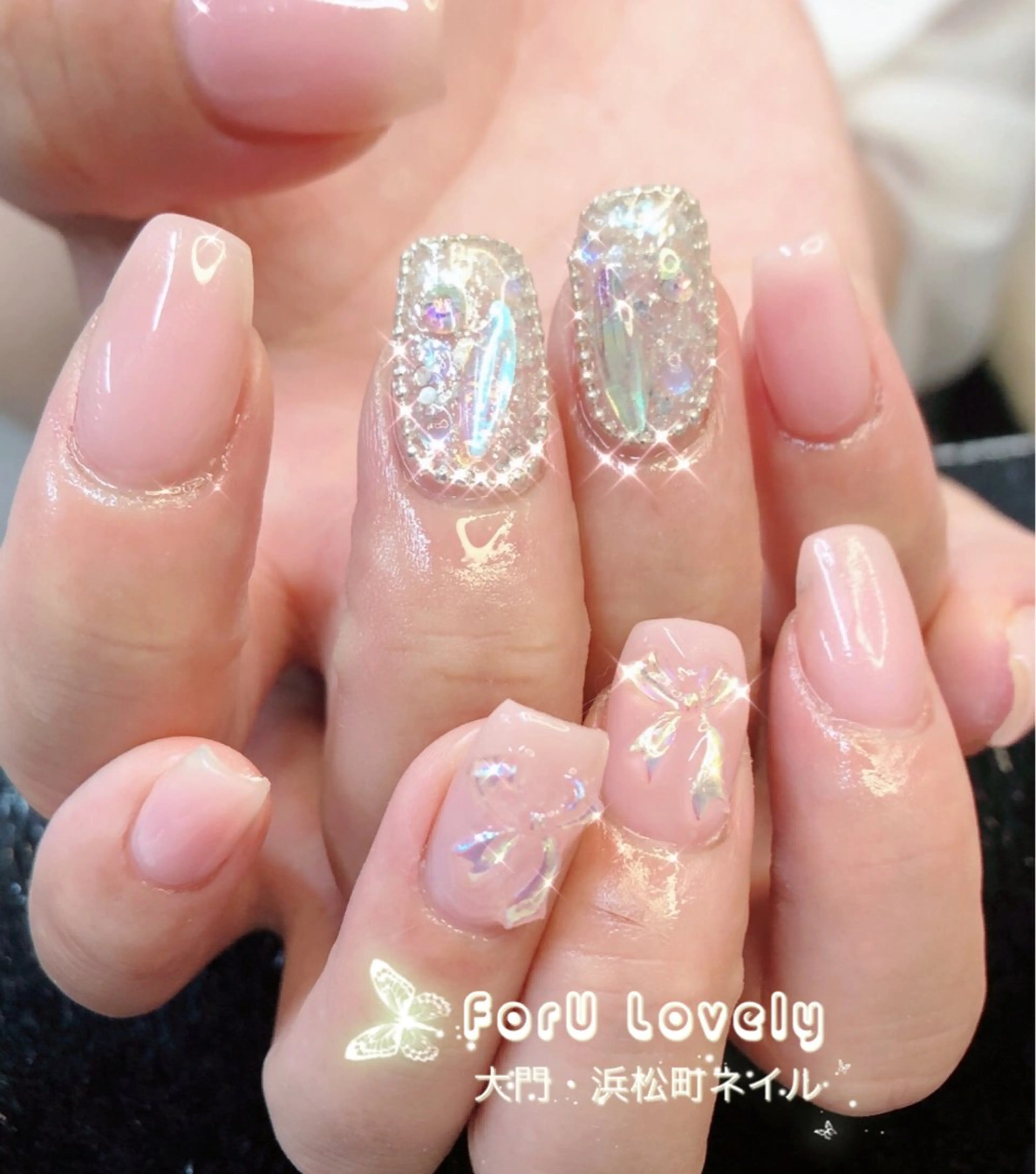 ネイル 長さ出し フットネイル フレンチネイル ジェルネイル 韓国ネイル 大門浜松町 ネイルのネイルデザイン