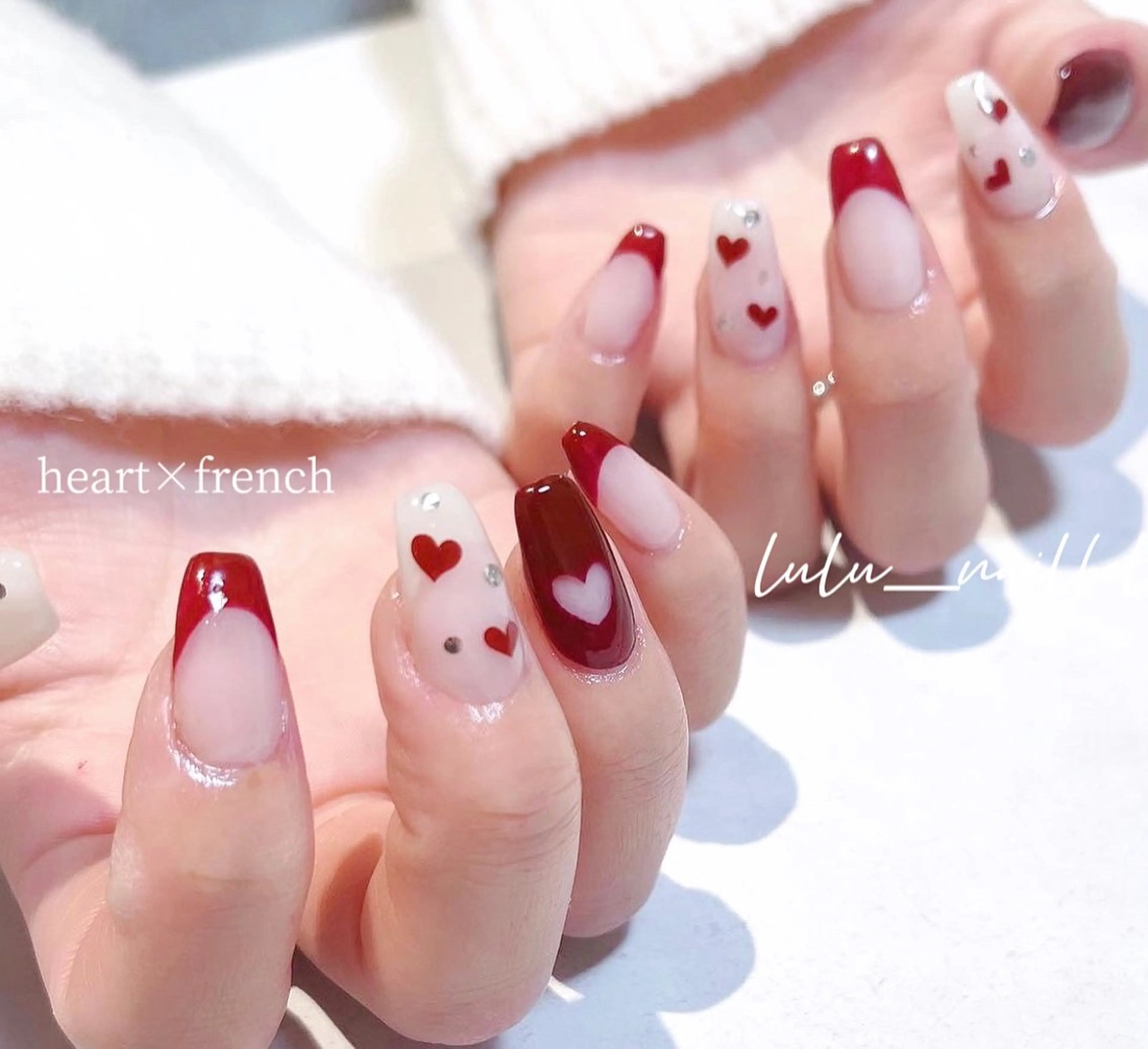 ネイル ハート 大人可愛いネイル🎗 Hinaのネイルデザイン