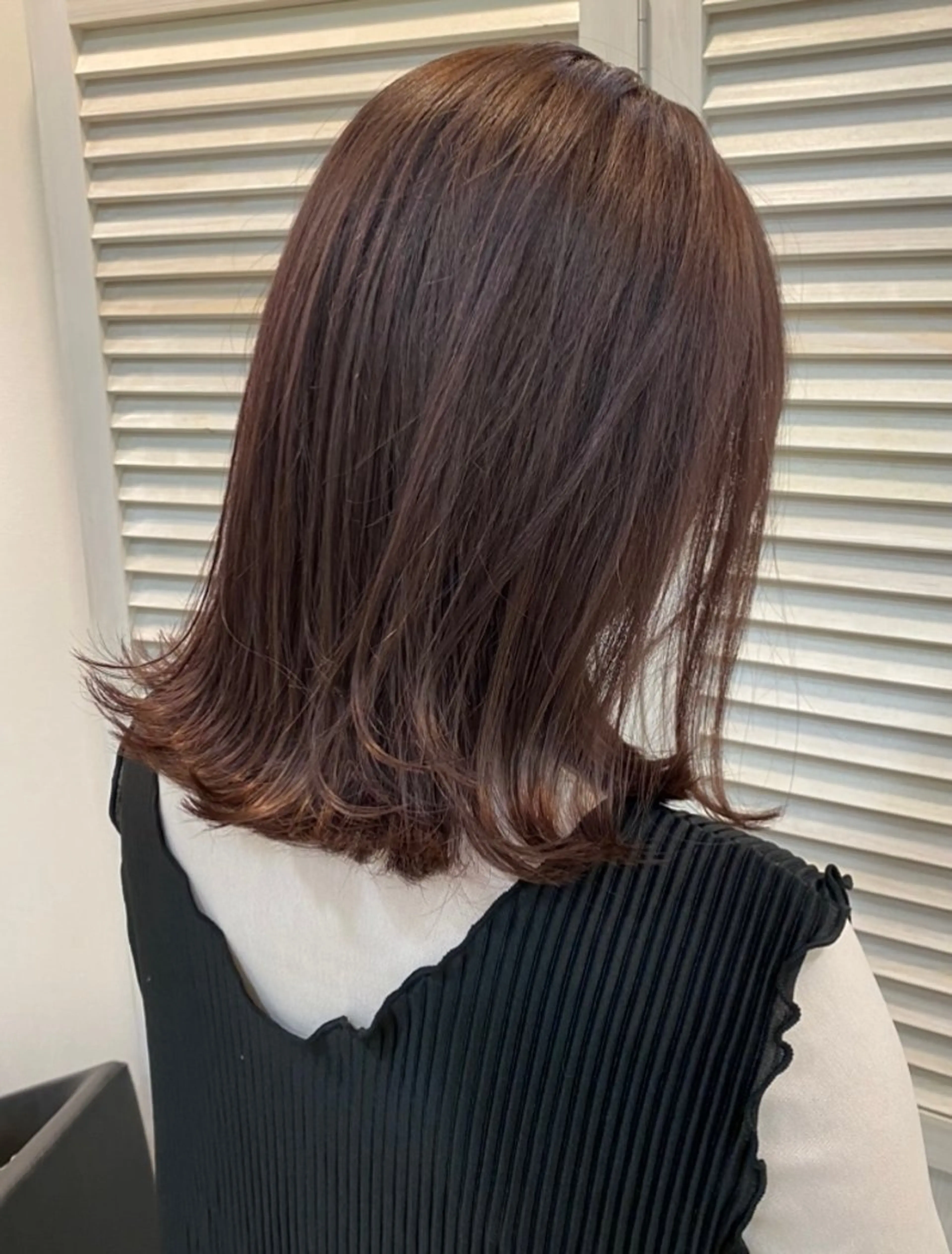 ミディアム カラー アッシュ ピンクカラー ピンクアッシュ カット ヘアカラー トリートメント erika /韓国ヘアのヘアスタイル