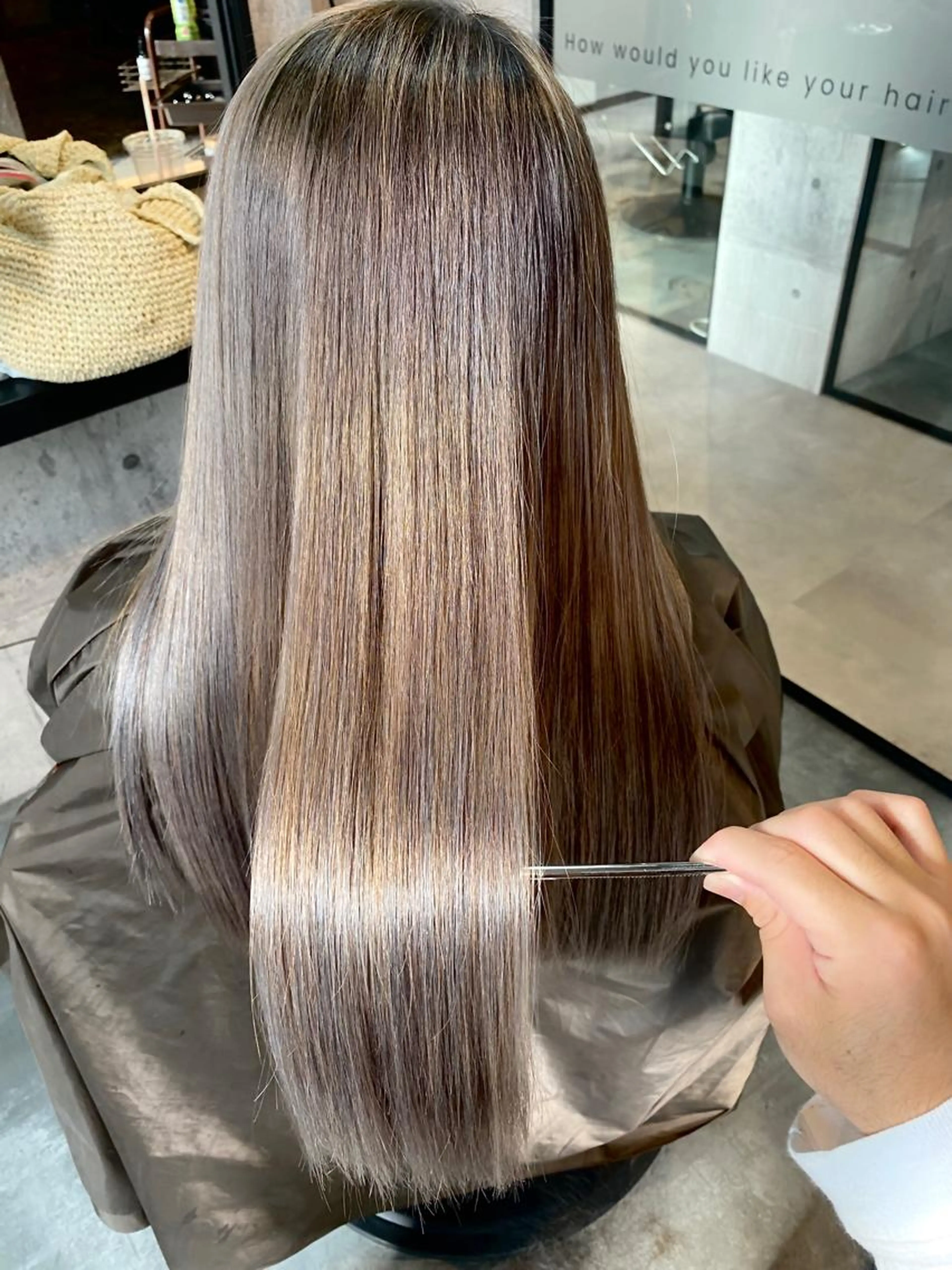 もう戻れない🈵！フルコース/cut+艶低ダメージカラー+縮毛矯正+鏡髪-KAGAMI-髪質改善Tr."✨の写真