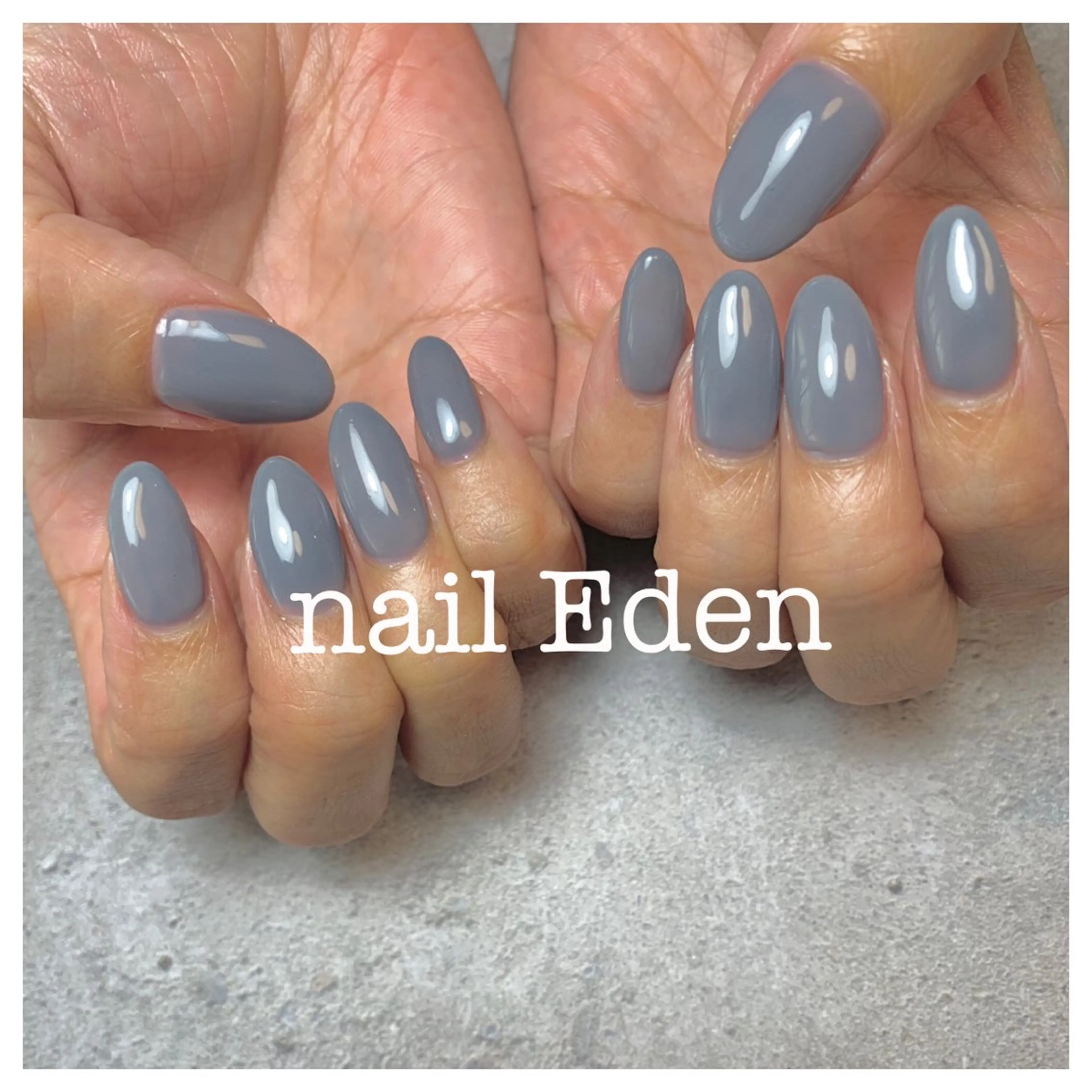 ネイル ブルー ハンドネイル ハンドケア Eden　private nail saron所属・Eden ♾️のネイルデザイン