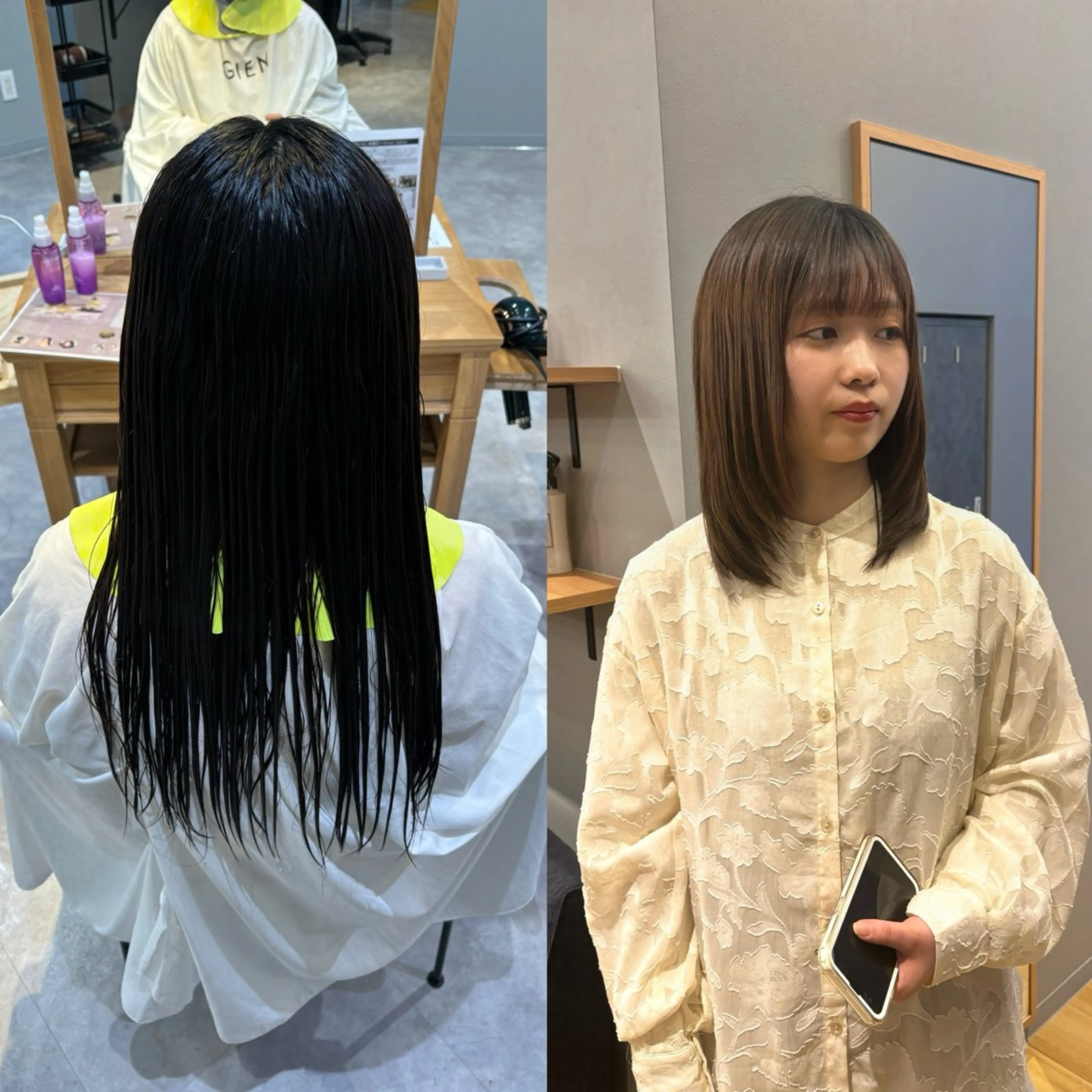 ミディアム ミディアムレイヤー レイヤーカット 重里 瑠花のヘアスタイル