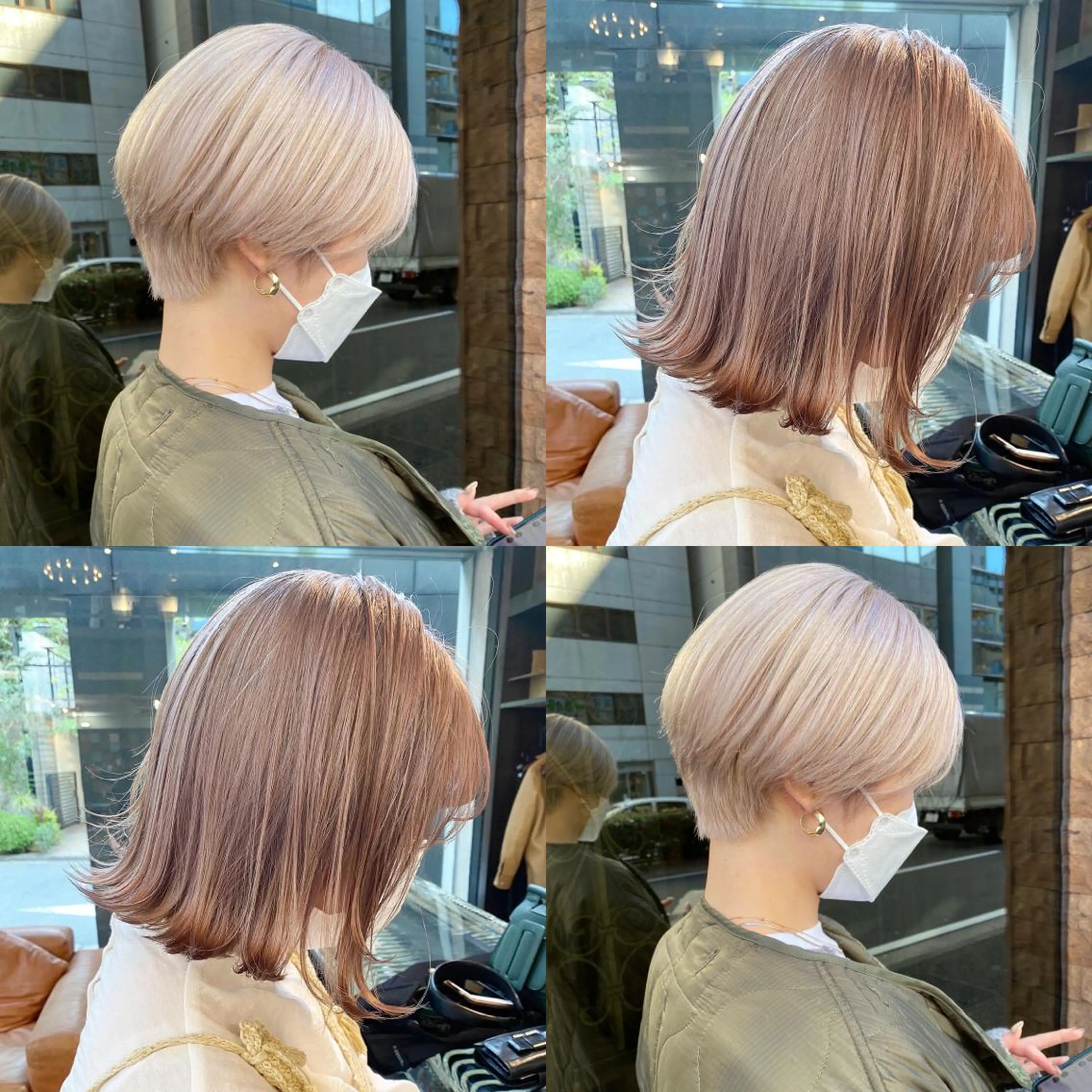 ショート ハイトーン/ ボブ 中村麟のヘアスタイル