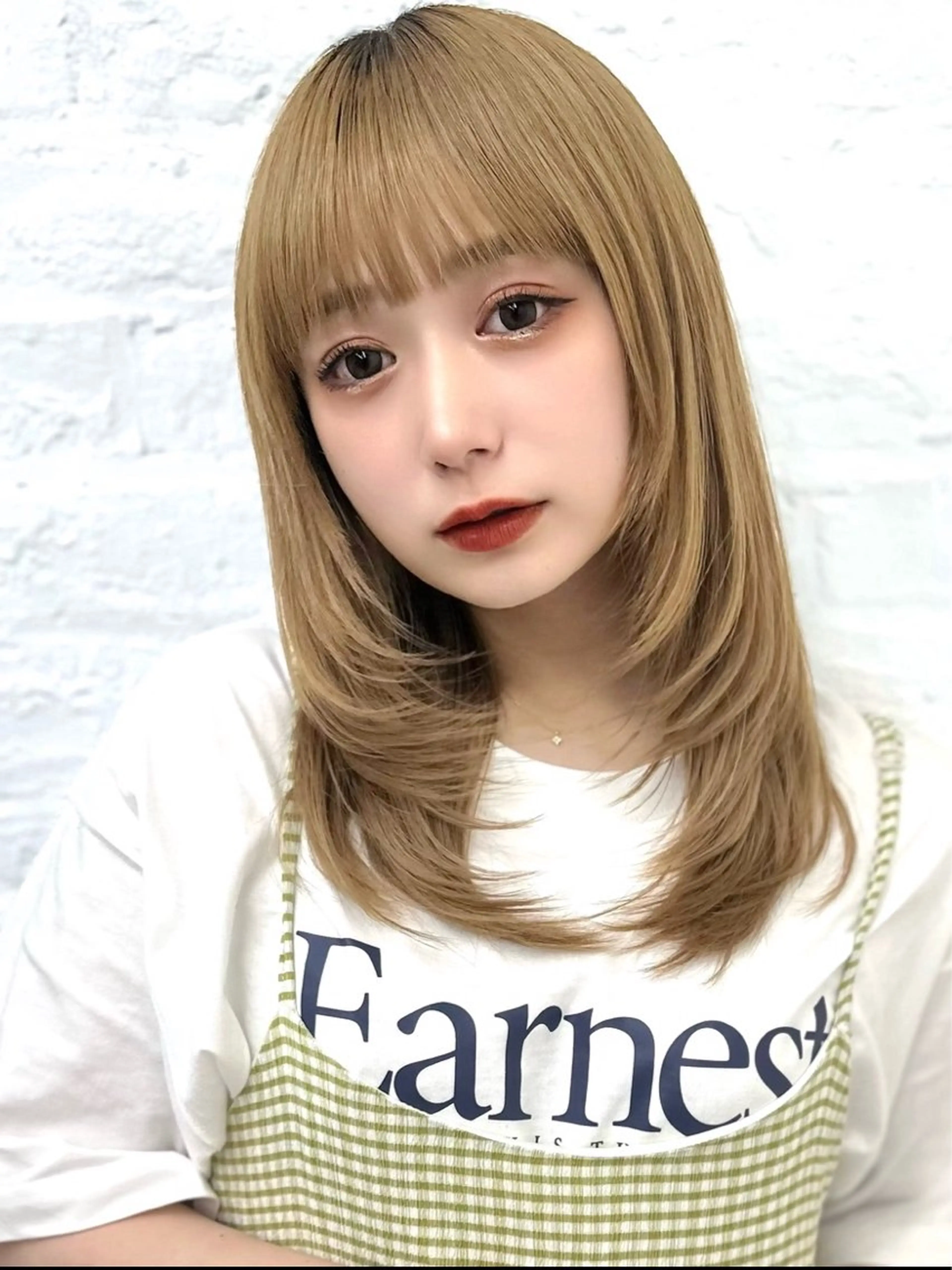 セミロング カット ヘアカラー トリートメント 前髪顔まわりカット 🌈中村海聖のヘアスタイル