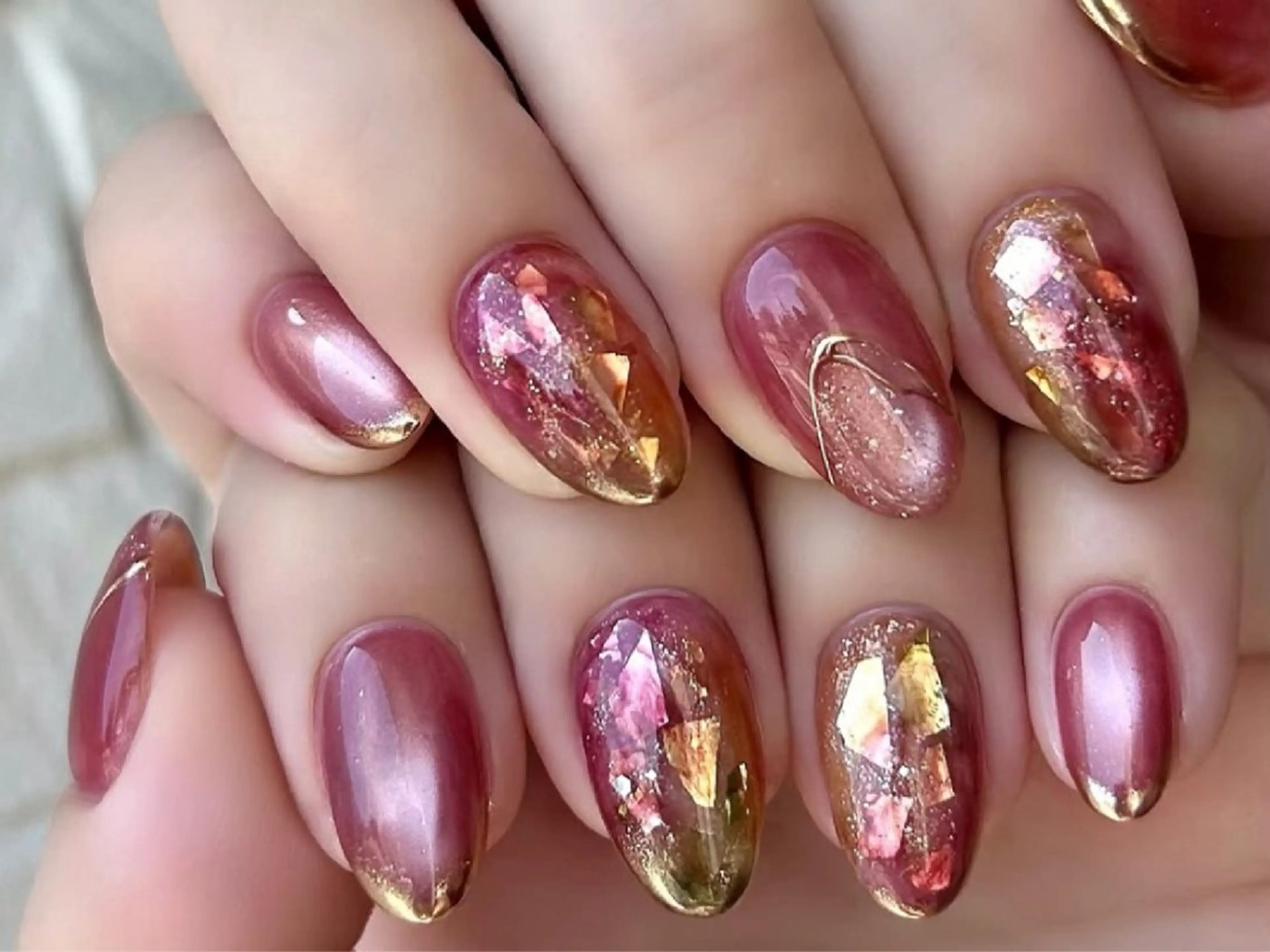 ネイル マグネットネイル ニュアンスネイル 認定講師／歴20年 パラジェル　Growのネイルデザイン