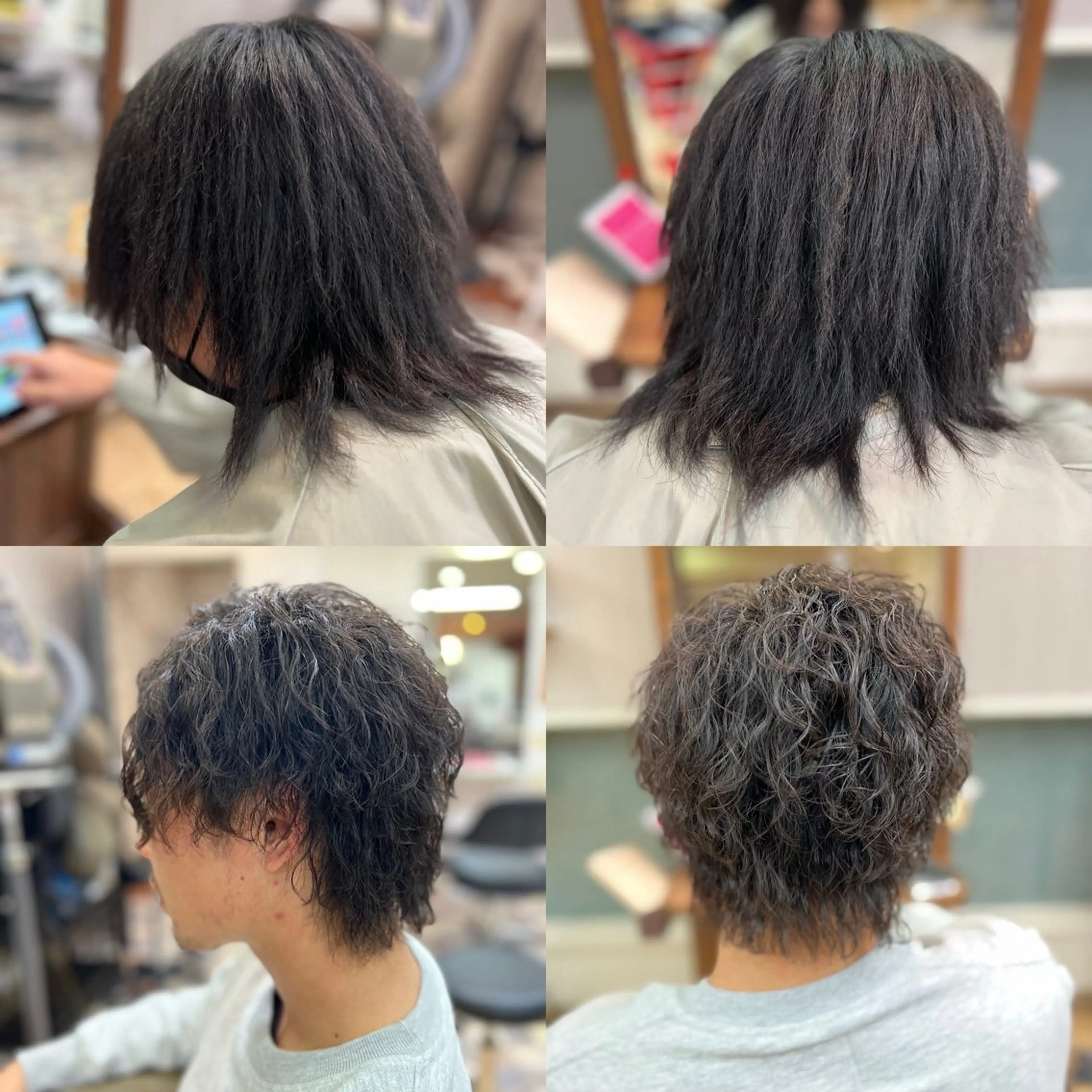 カット+デザインパーマ(一般的な普通のパーマ)の写真