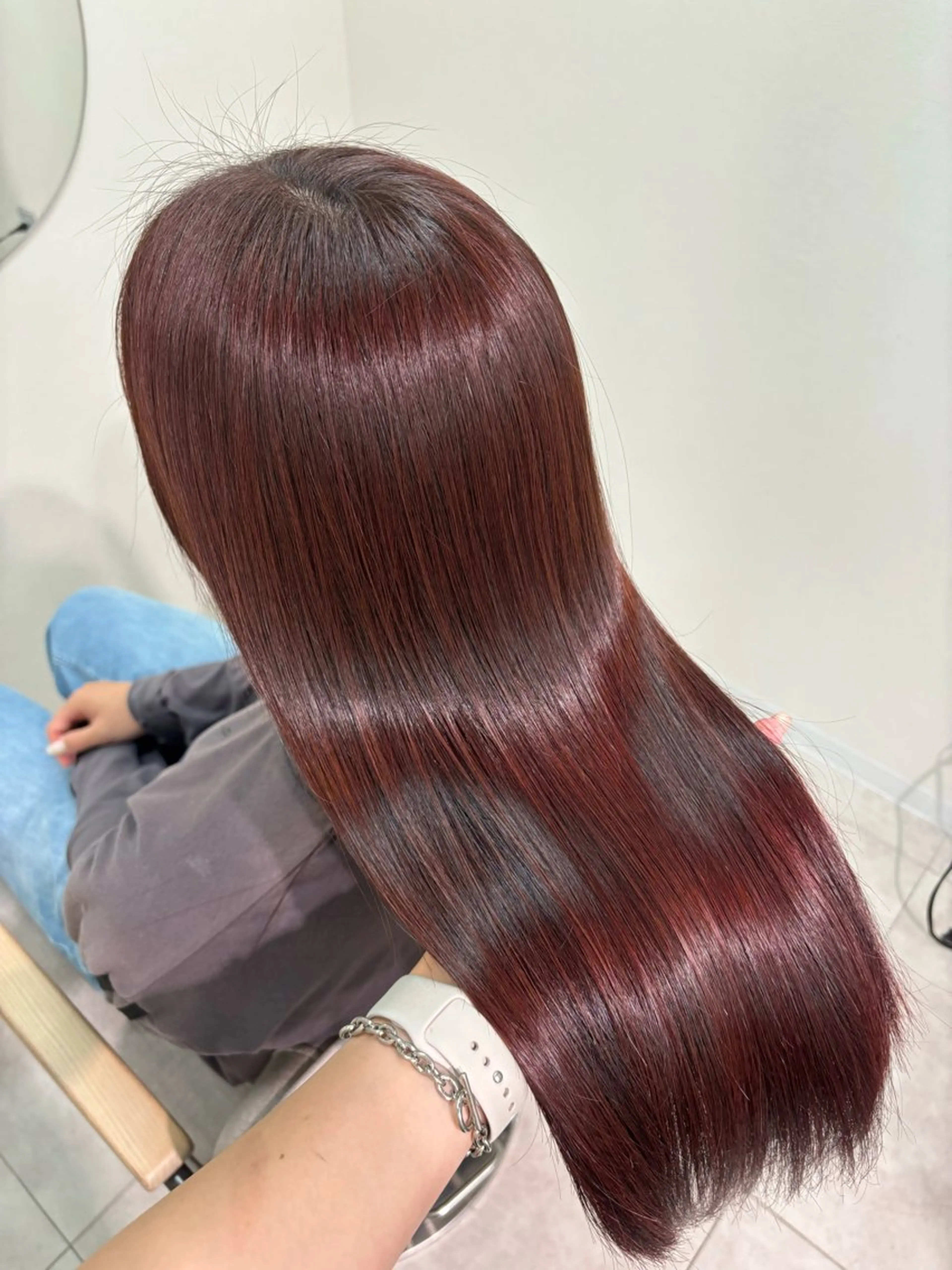 ロング カラー カット ヘアカラー トリートメント ヘッドスパ 広島/わかな/ヘア セット/オリーブのヘアスタイル