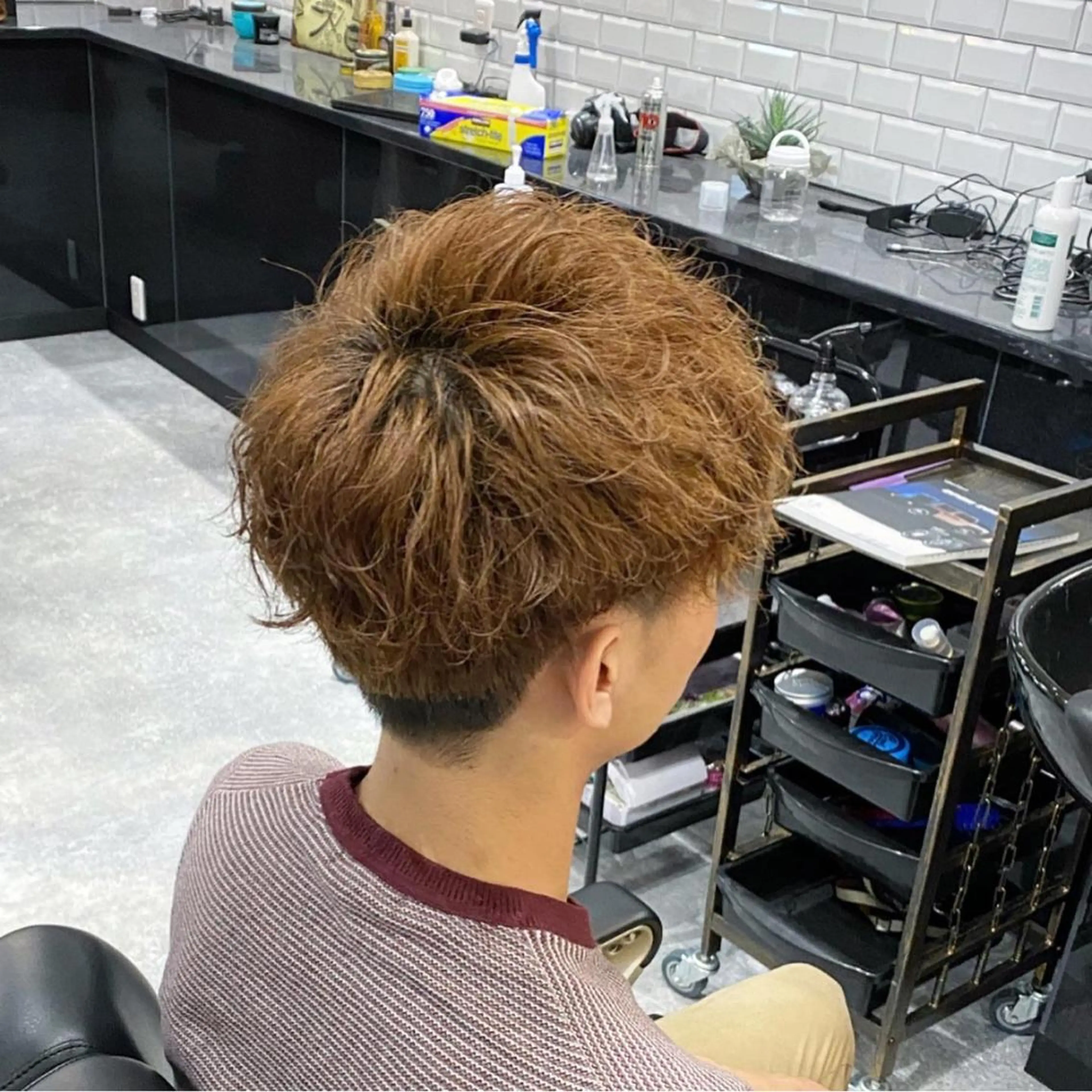 ショート パーマ メンズ メンズパーマ スパイラルパーマ パーマ 前田賢生 ご新規様はNGのヘアスタイル