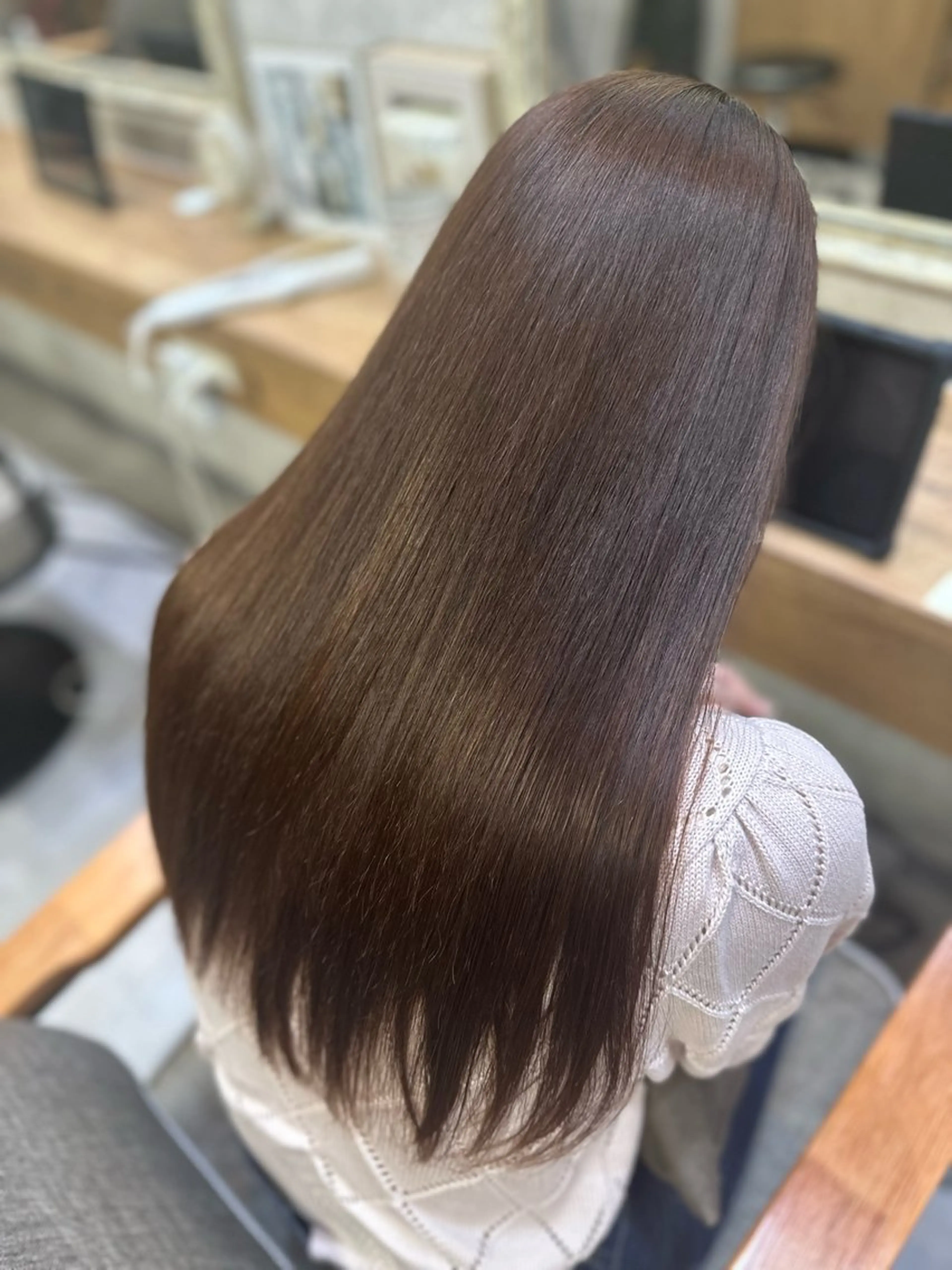 セミロング 髪質改善/縮毛矯正/ 艶髪/根本和也のヘアスタイル