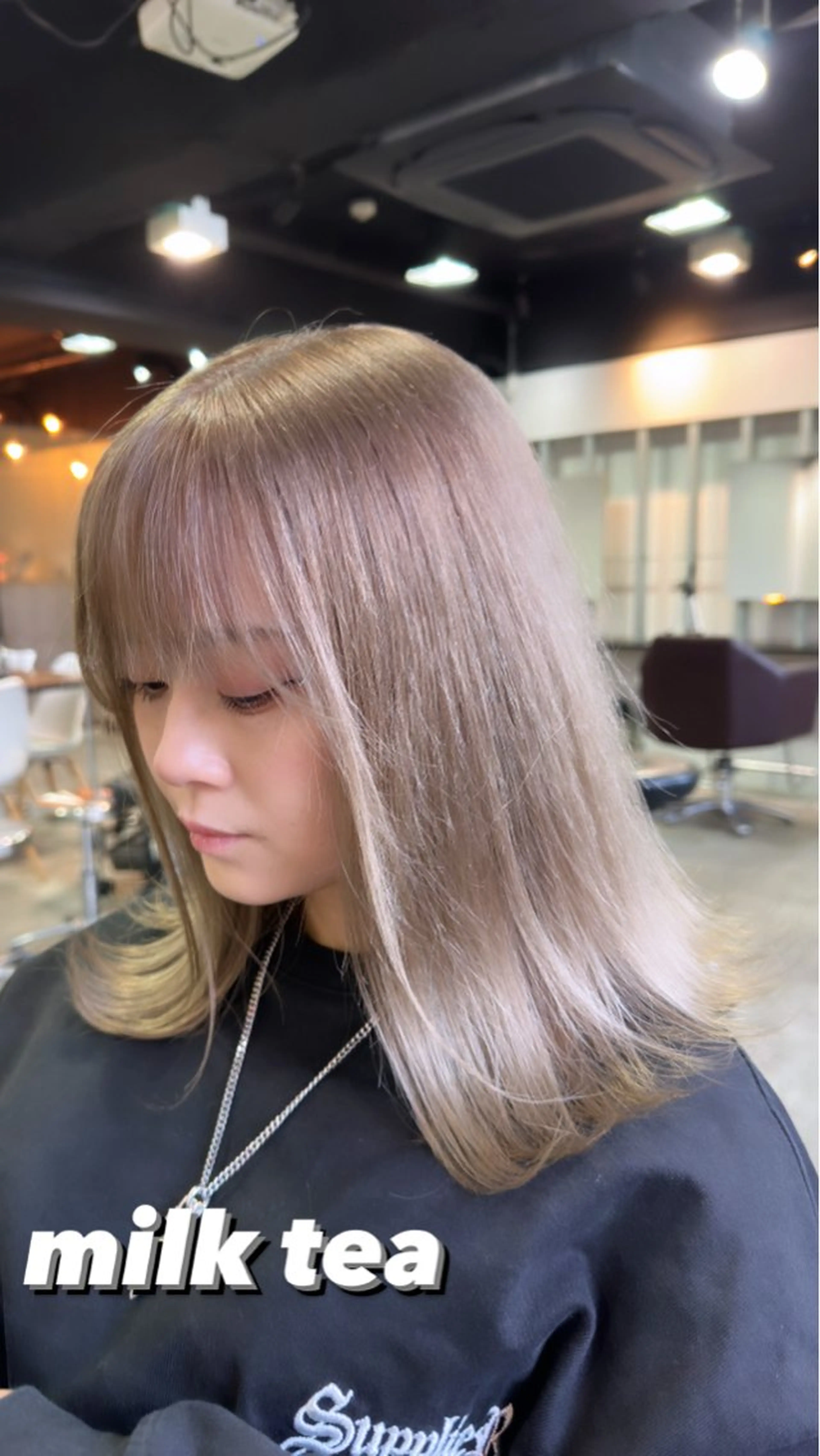 セミロング カラー おしゃれ海外風ヘアー 🏝️yudaiのヘアスタイル