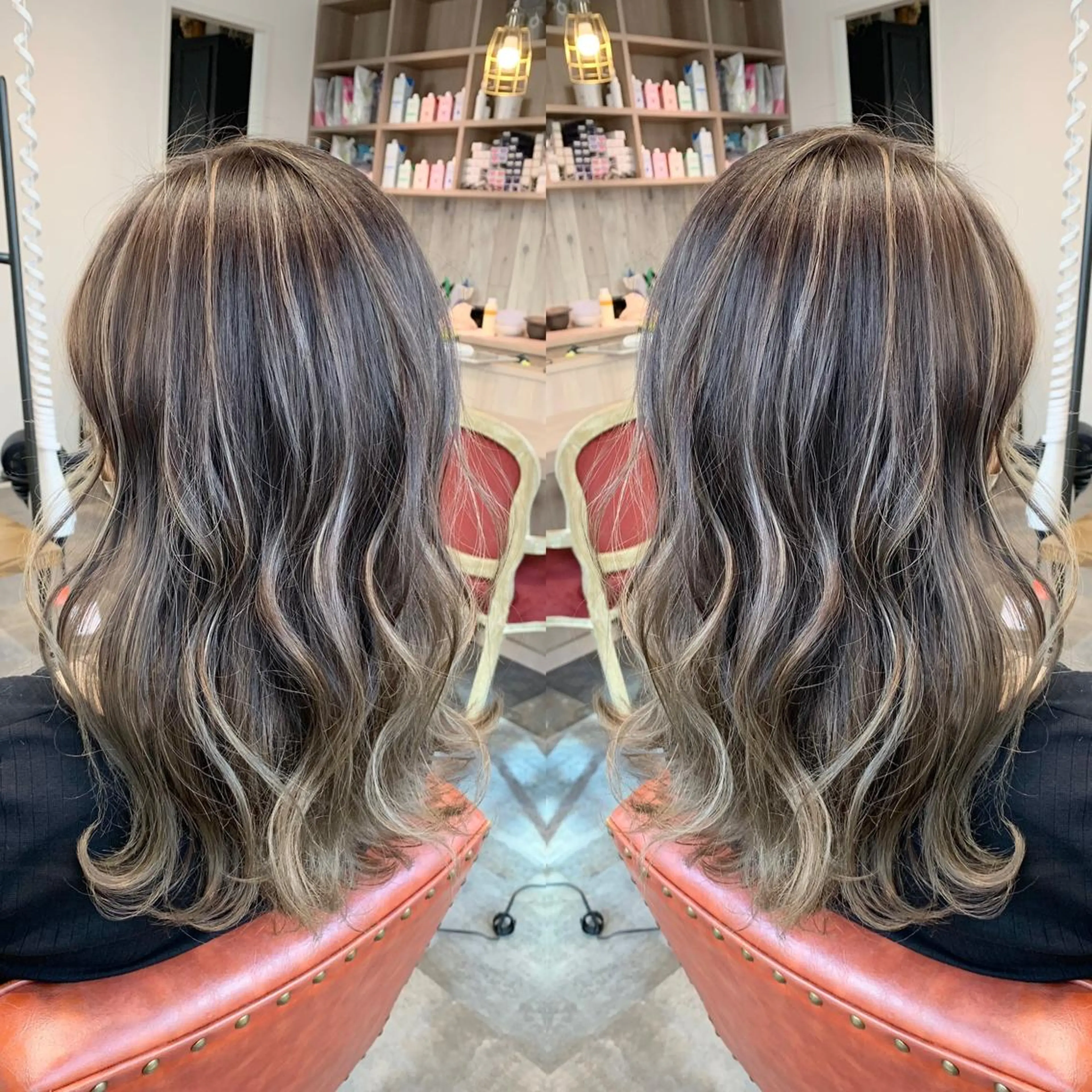 ロング カラー ~tie.hair salon所属・Ryoka🌼倉敷/ ハイトーン/レイヤーのヘアスタイル